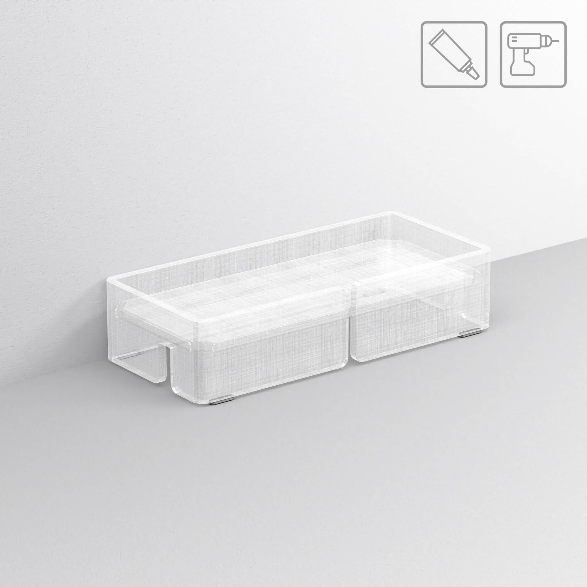 Bandeja baño luce blanco 20x4.7 cm de la marca Sin marca