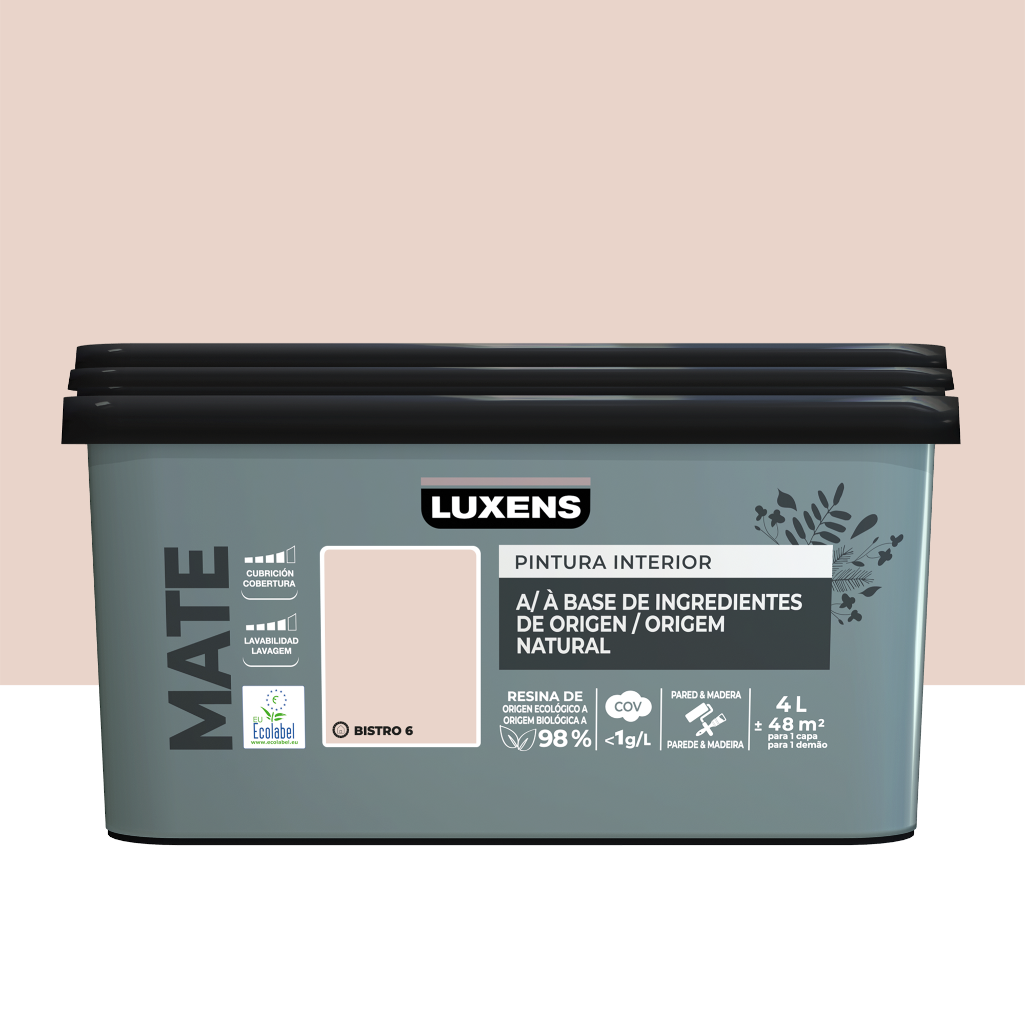 Pintura de interior luxens biobase mate 4l bistro 6