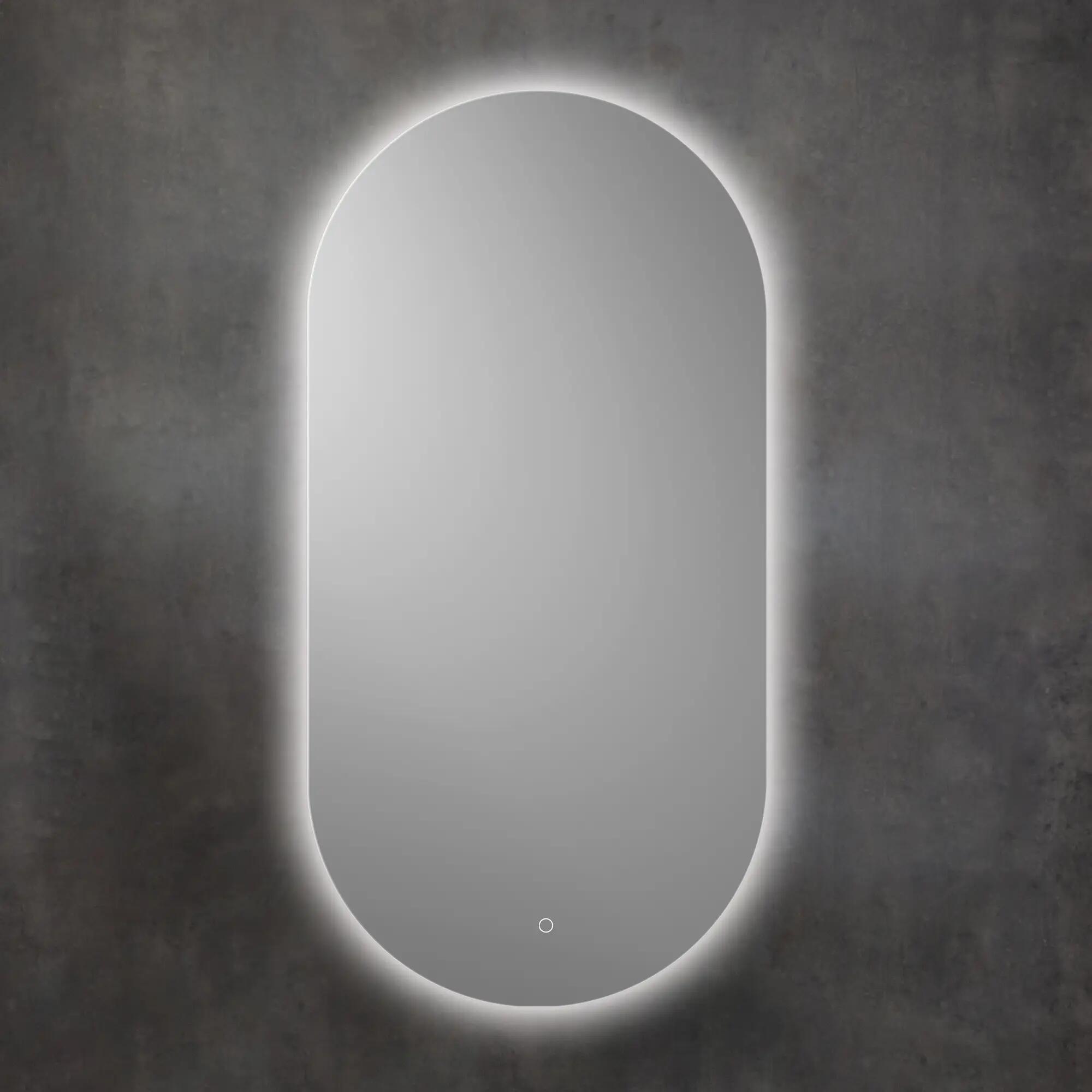 Espejo de baño con luz led emma , 45x90 cm