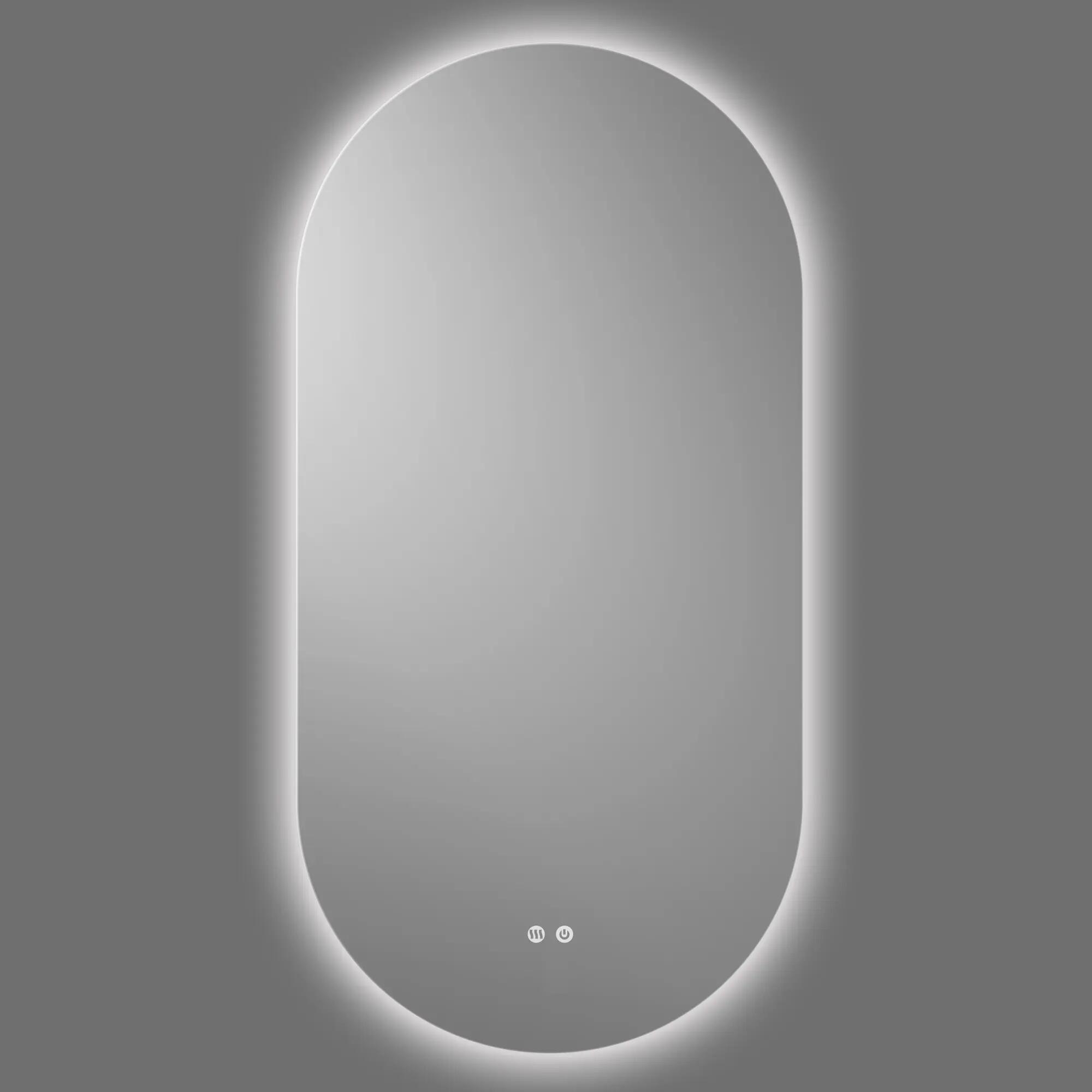 Espejo de baño con luz led emma antivaho 45x90 cm