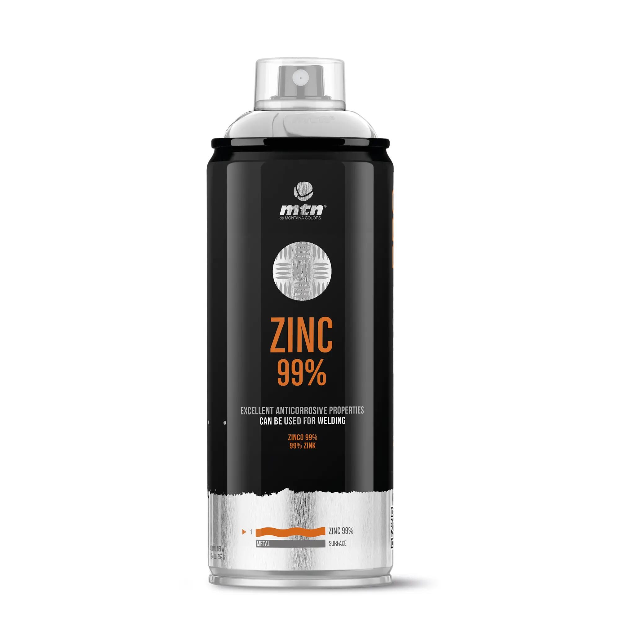 Spray zinc 99% montana pro 400ml plata