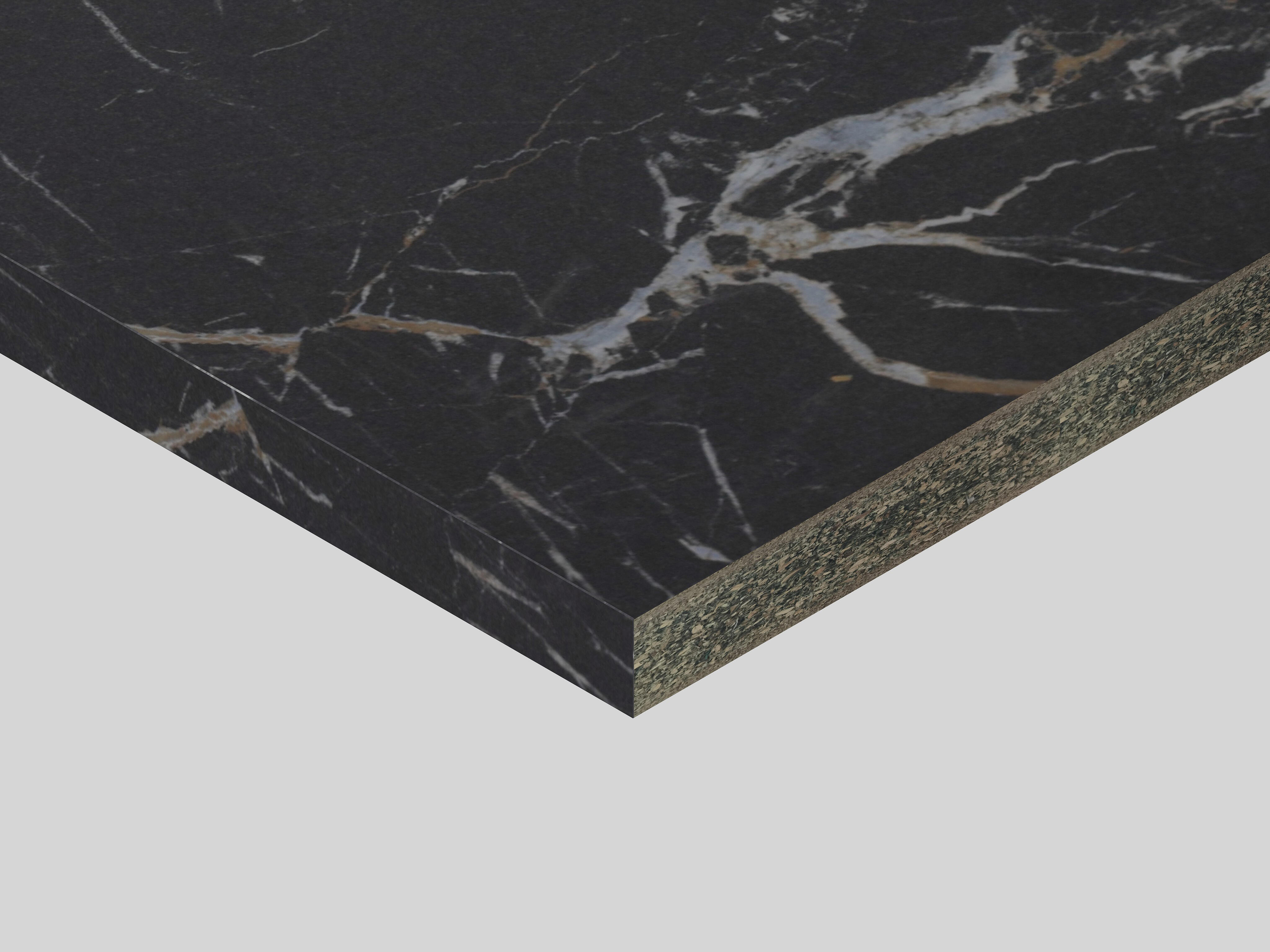Encimera de cocina laminada marbre noir 6133 ar 315x65 cm espesor 38mm
