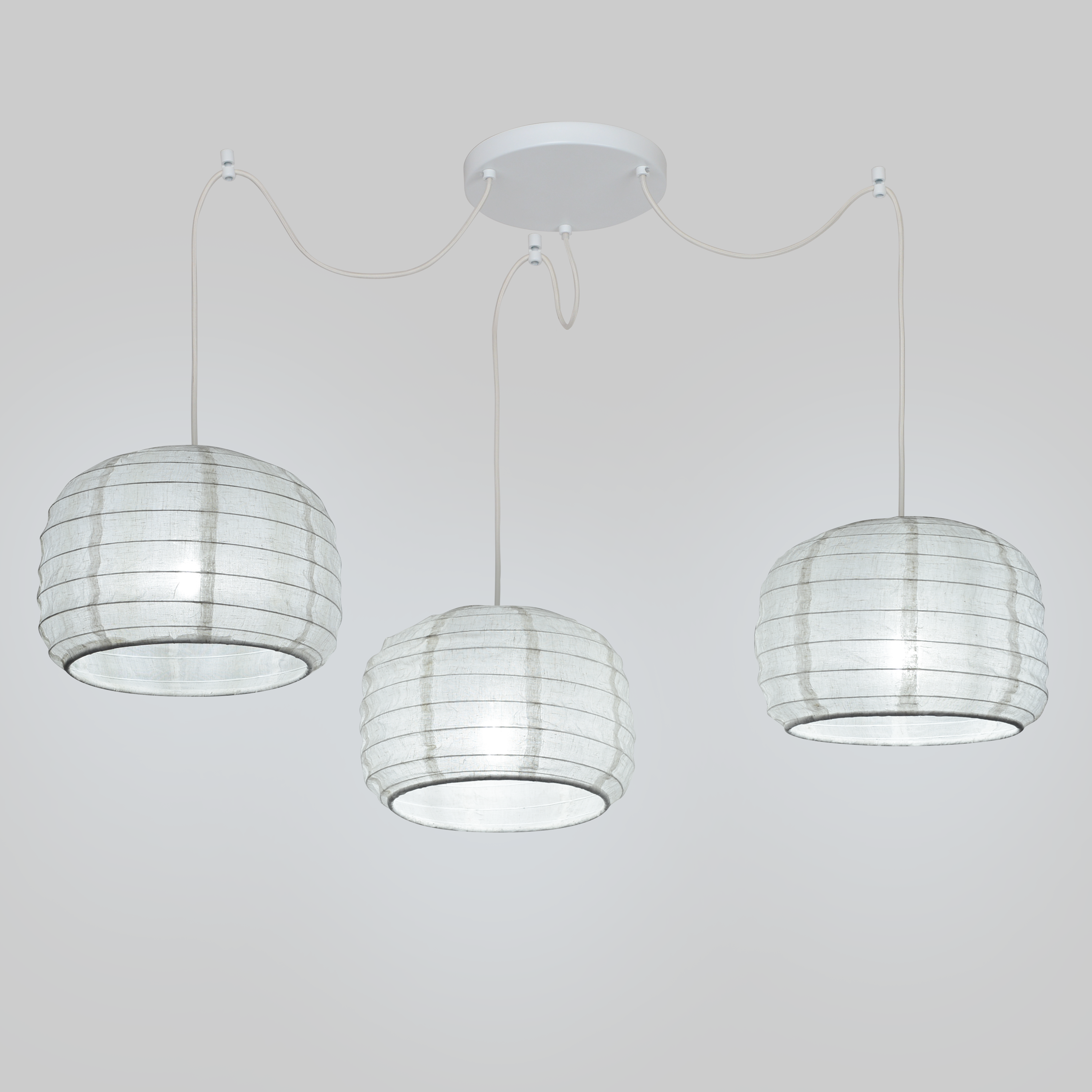 Lámpara de techo de techo inspire linden 3 luces e27 lino