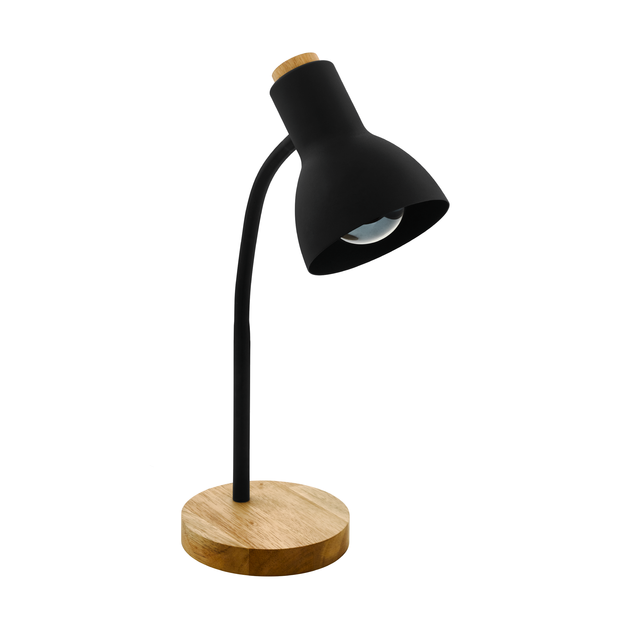 Flexo eglo veradal e27 negro/madera