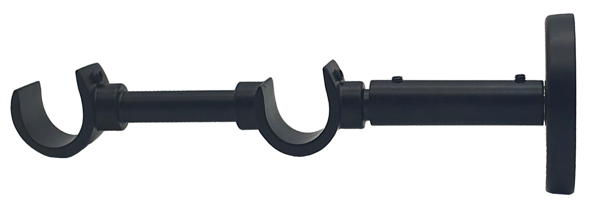 Sop doble frente extensible metal d 30-30 mm negro mate
