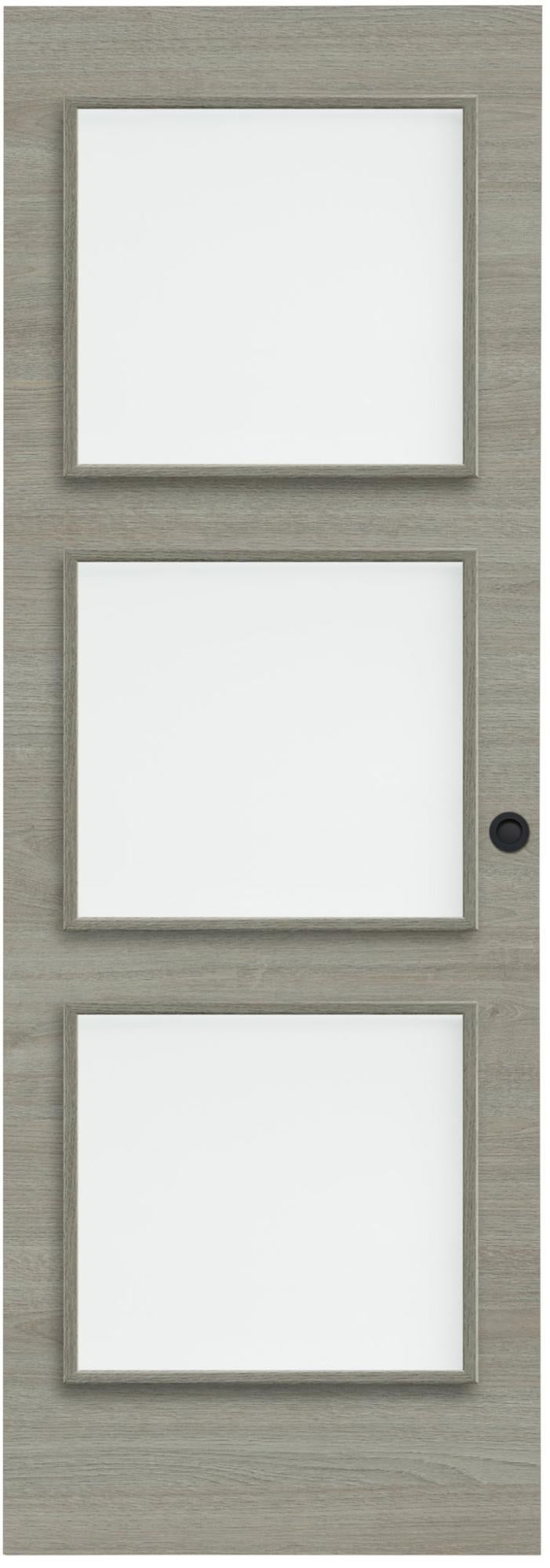 Puerta corredera oslo vila plus roble con cristal de 82 5 cm con uñero y condena de la marca ARTENS