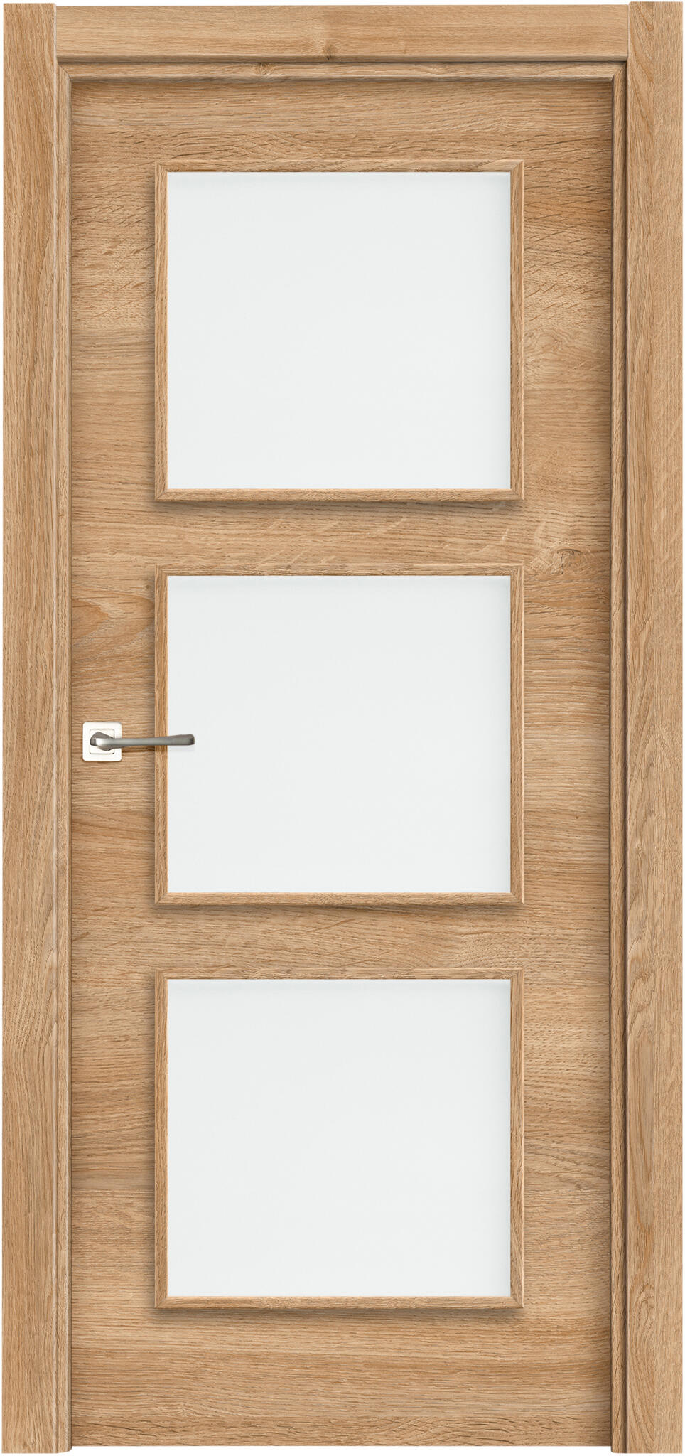 Puerta de oslo nature roble apertura derecha con cristal de 11x82cm de la marca ARTENS