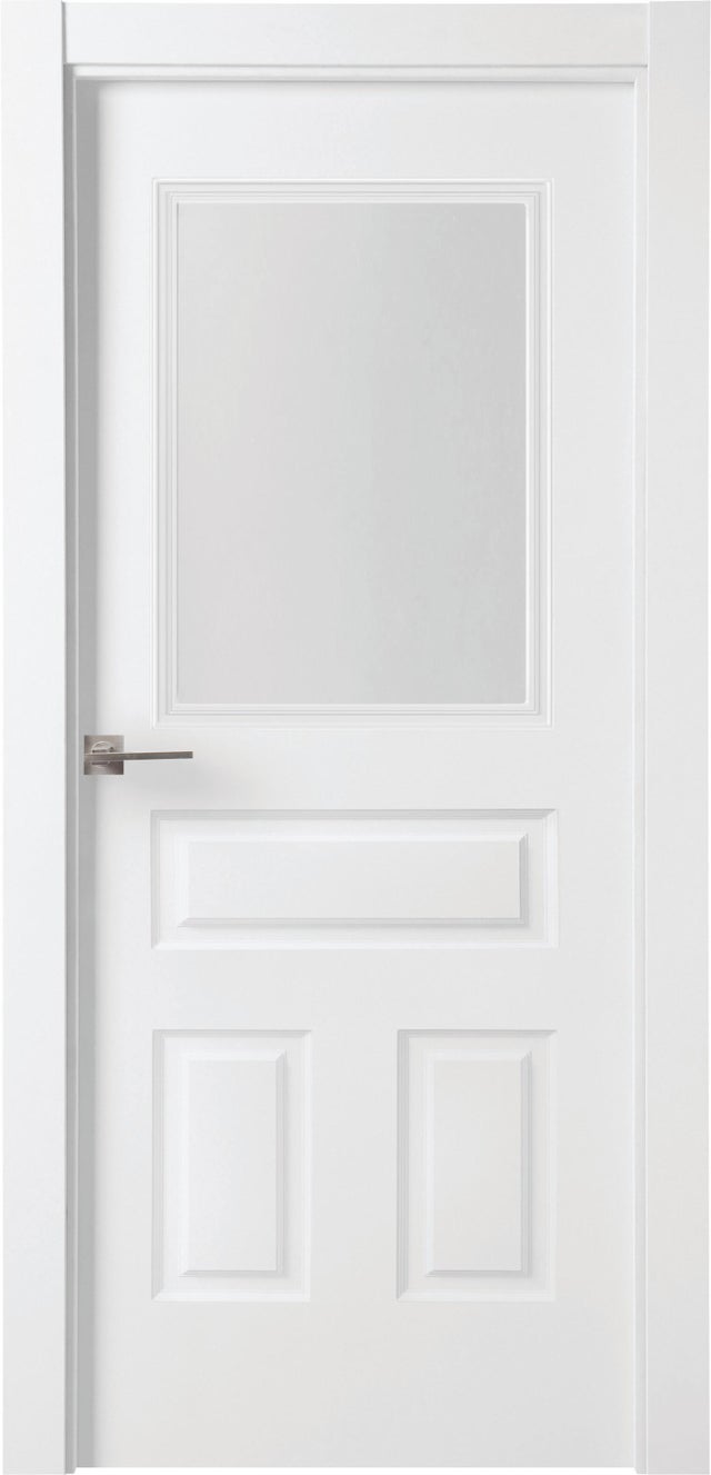 Puerta de interior abatible con cristal Oslo azabache 62,5 cm 130x30  derecha