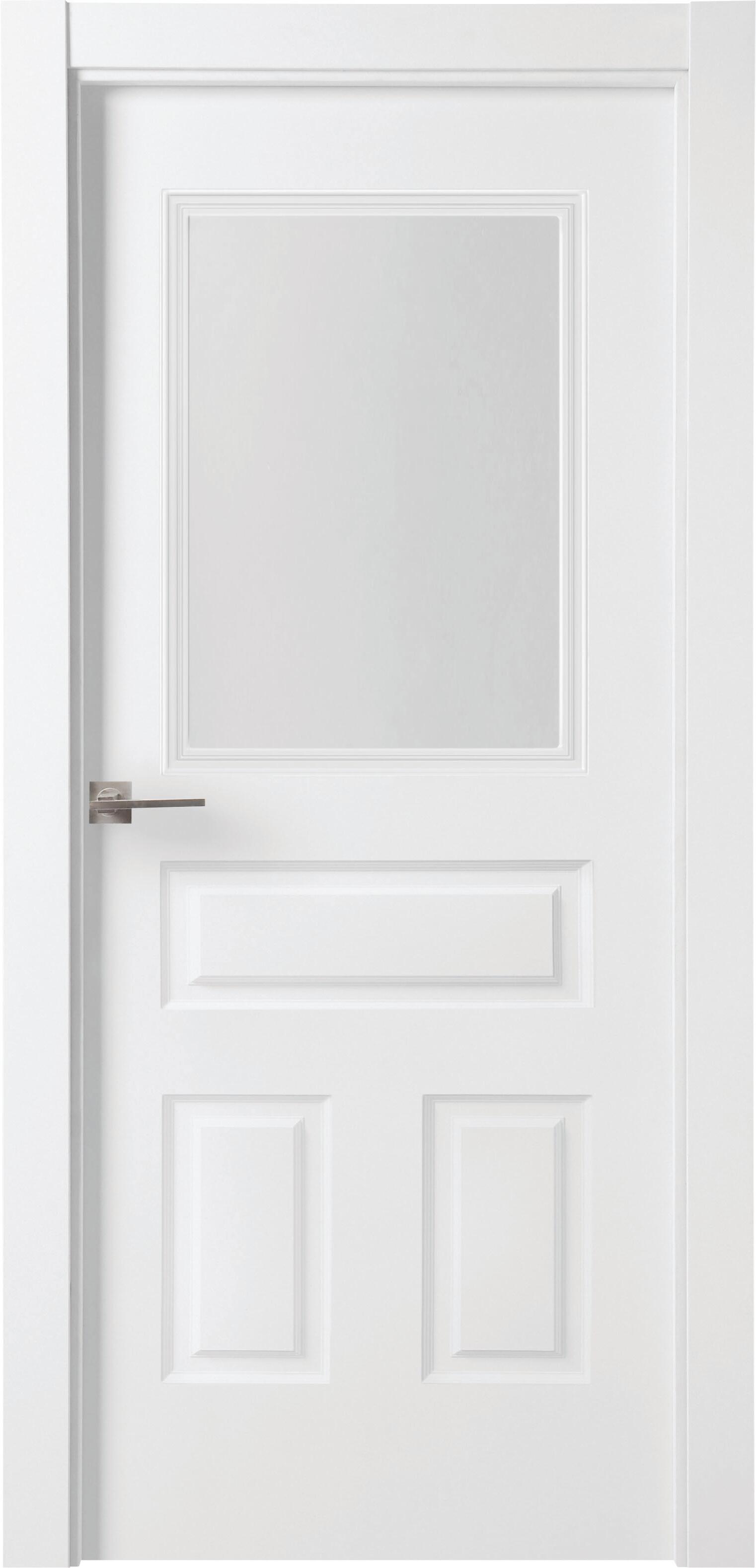 Puerta indiana plus blanco apertura derecha con cristal 11x82,5cm