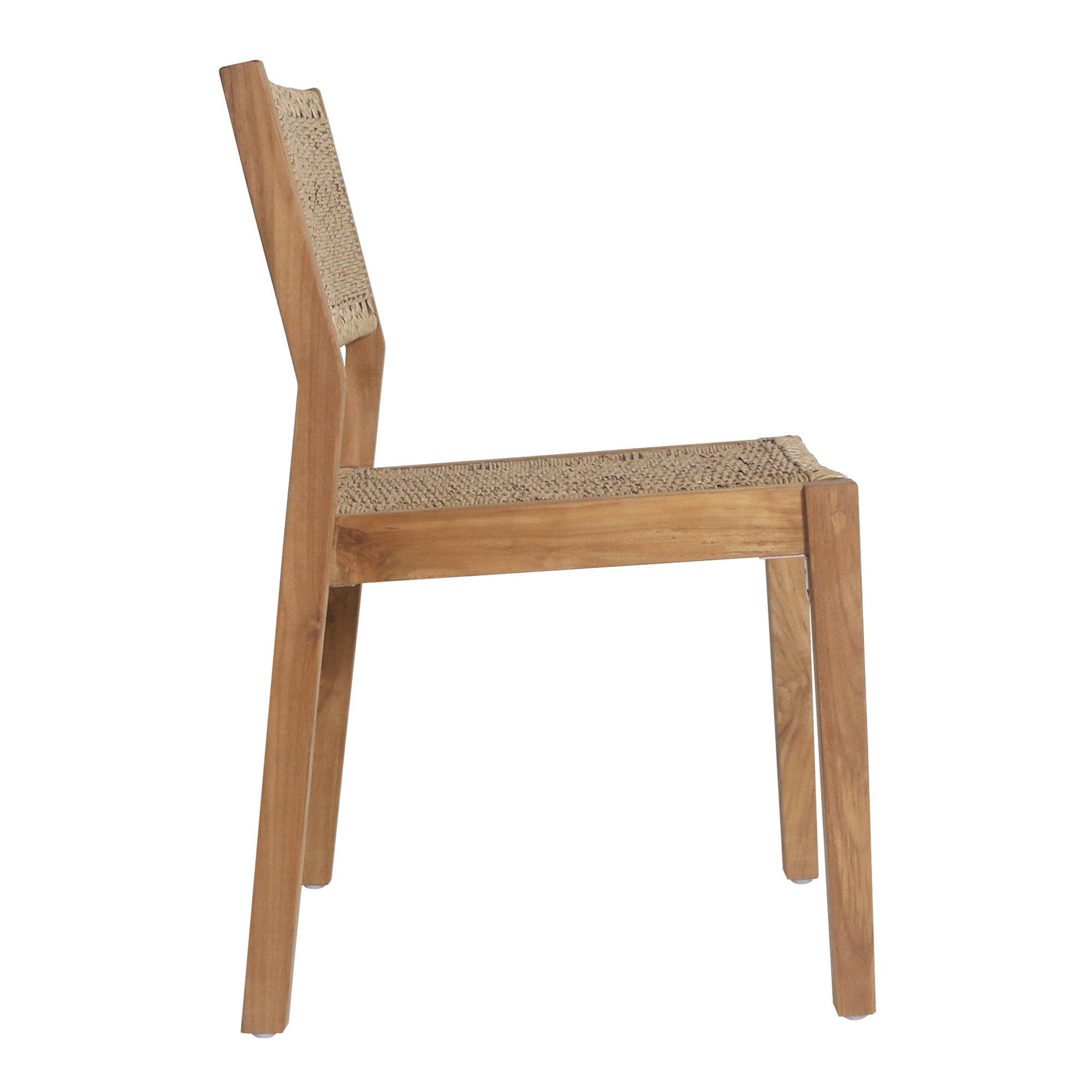 Silla de jardín naterial ribeira de teca y mimbre sin brazos marrón de la marca NATERIAL