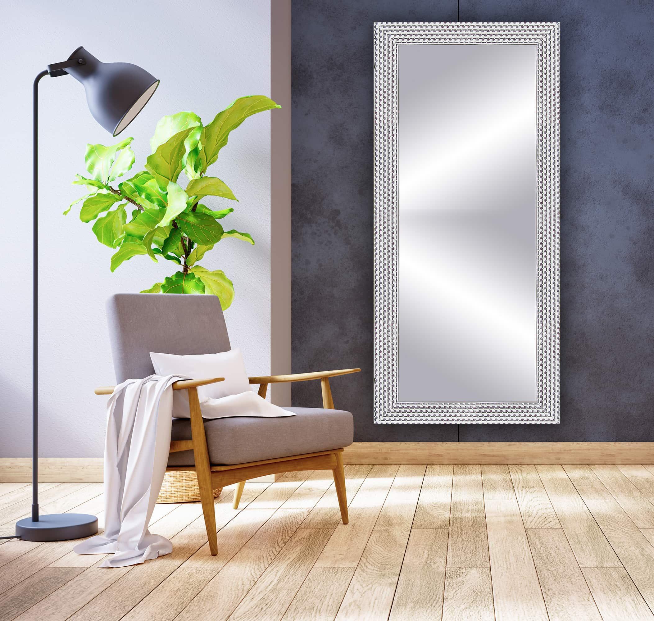 Espejo enmarcado rectangular ep 227 plata 190 x 90 cm