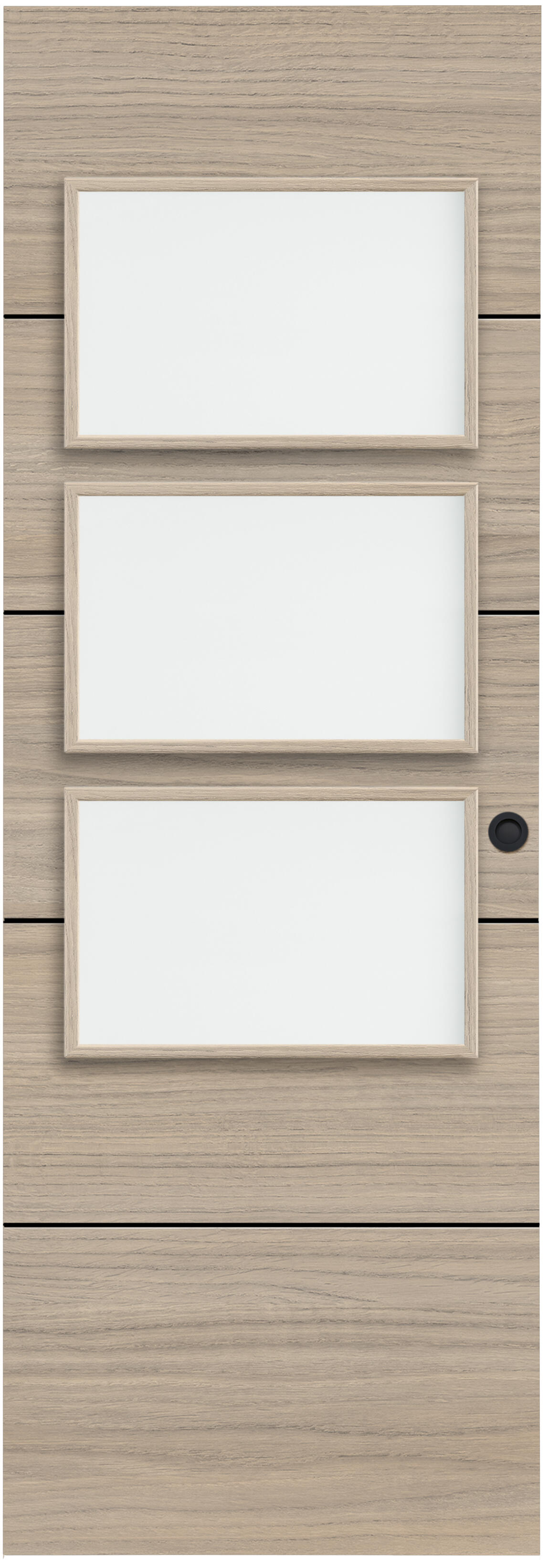 Puerta corredera berna loft roble concristal de 72.5 cm con uñero