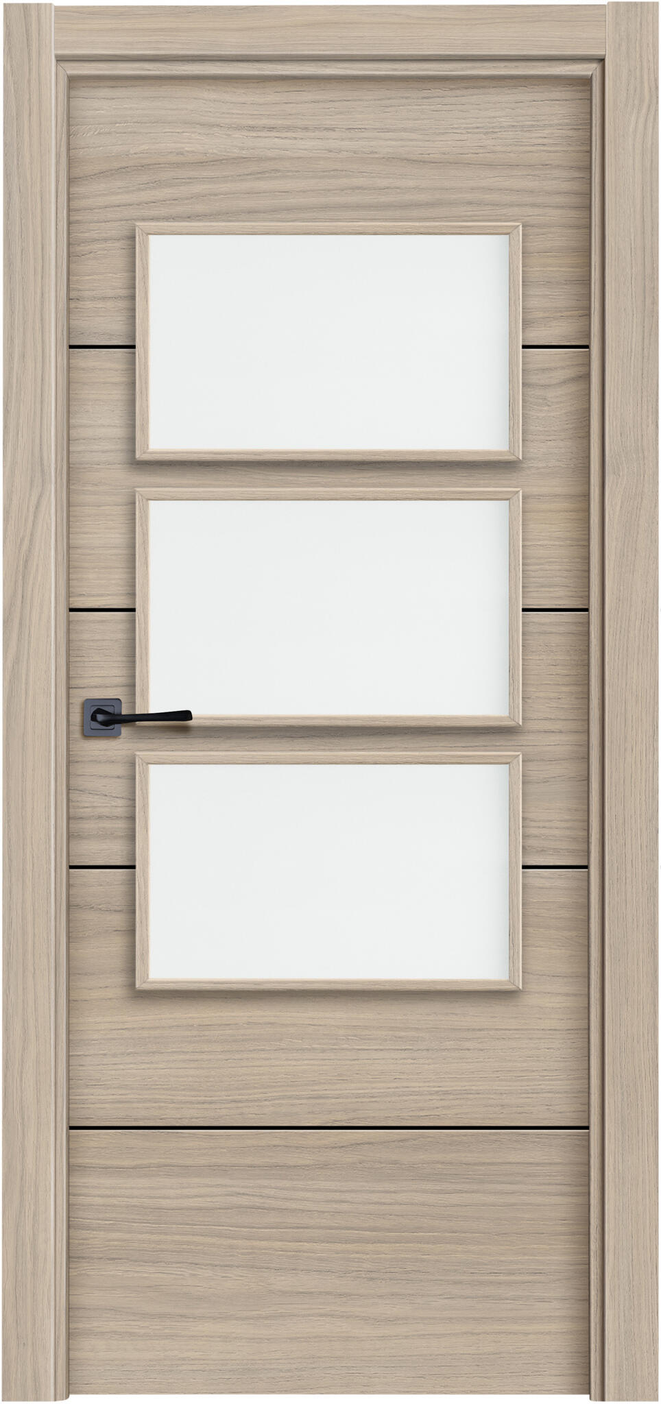 Puerta Berna Loft Roble Apertura Derecha Con Cristal De 72.5 Cm | Leroy ...