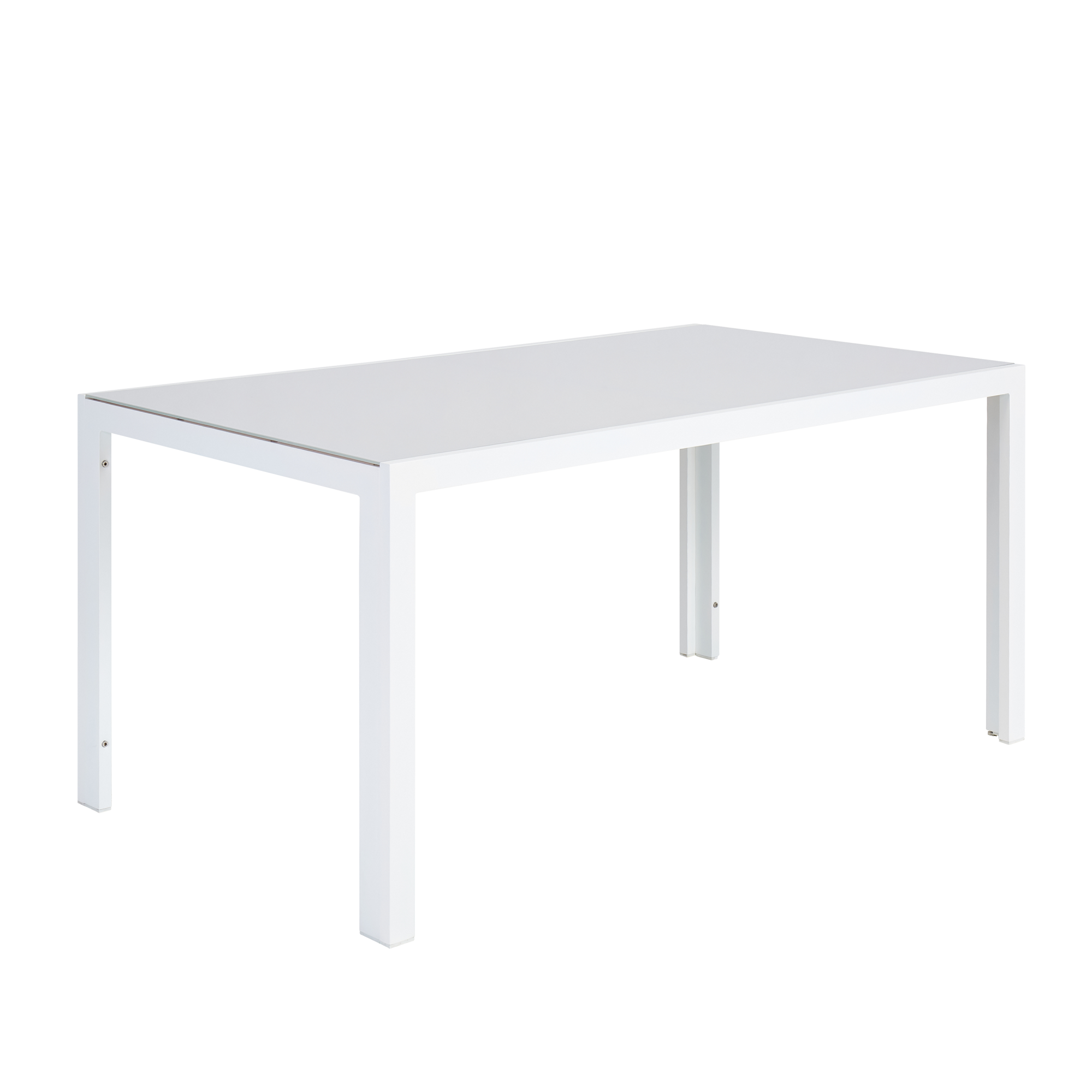 Mesa de jardín de aluminio Lyra II blanco de 90x75x160 cm Leroy Merlin