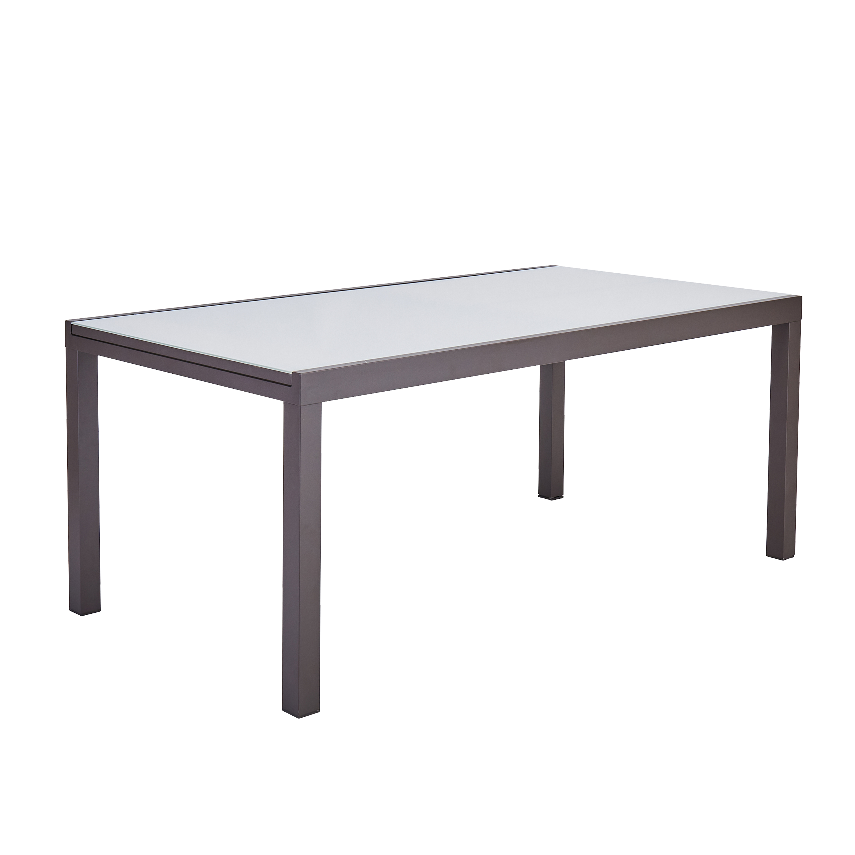 Mesa extensible de aluminio naterial lyra ii de 180/260x75x96 cm moka