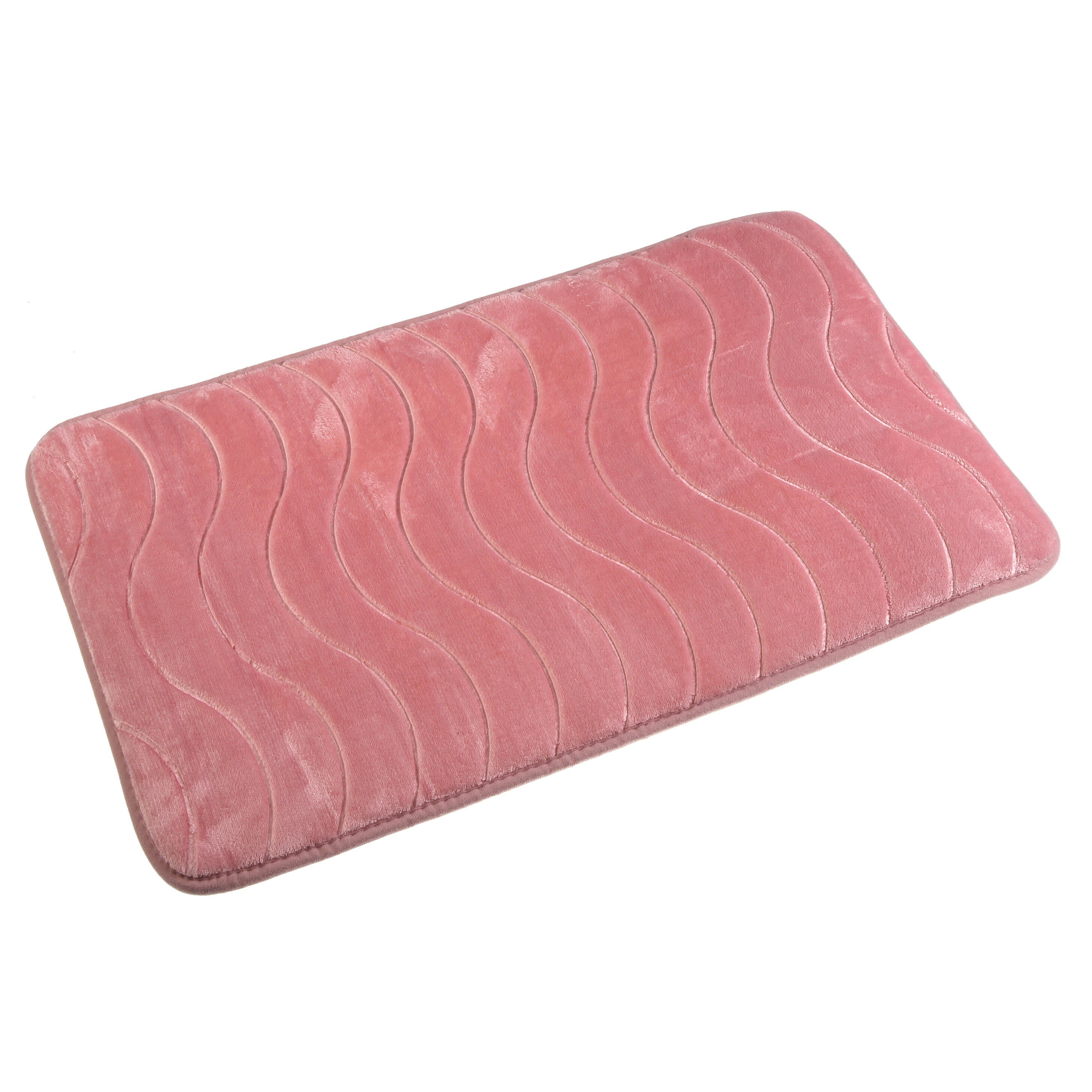 Alfombra de baño rectangular brant 45x75 cm rosa
