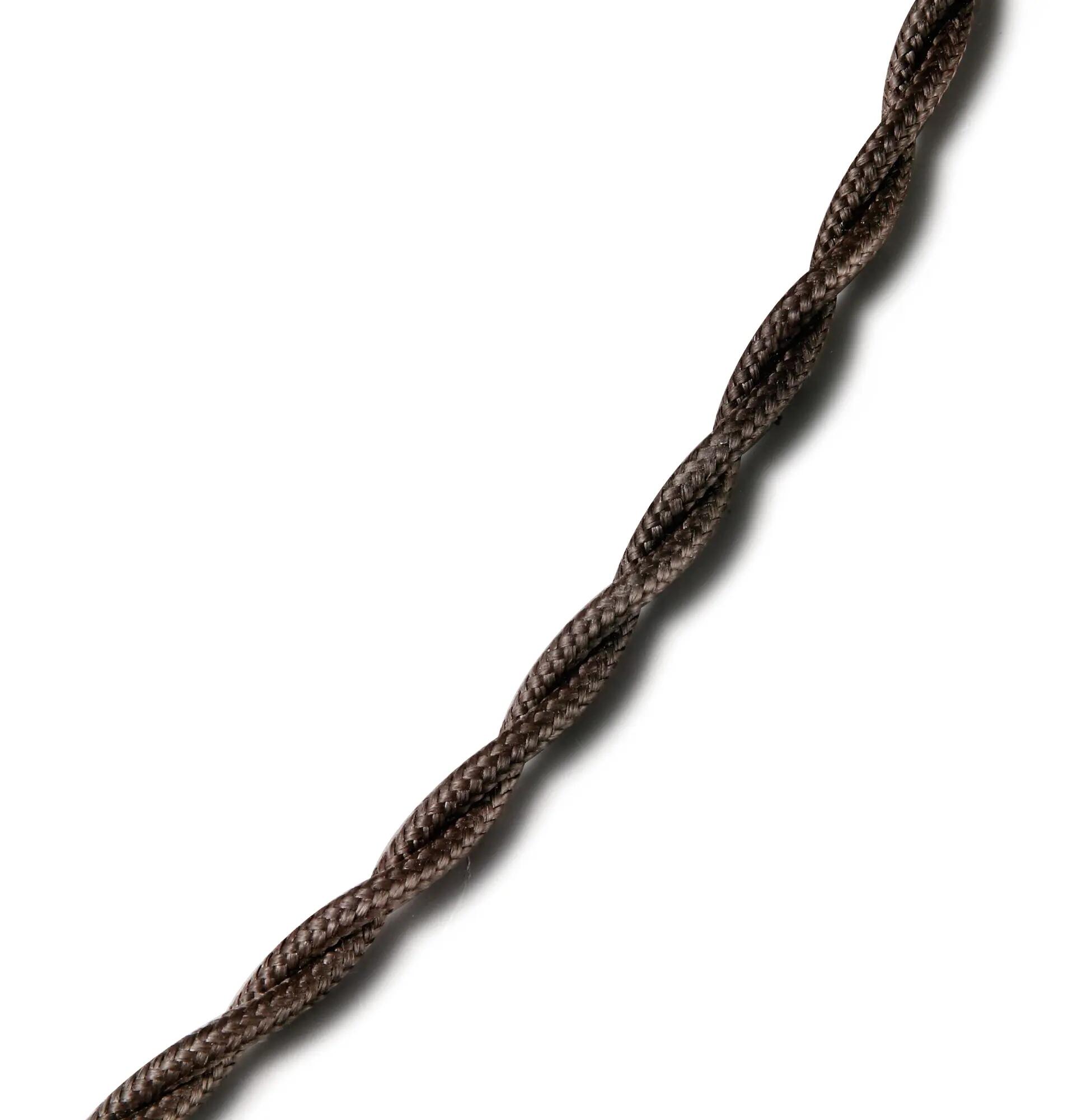 Cable trenzado fontini garby ignífugo marrón de 5m y 2x1,5mm2