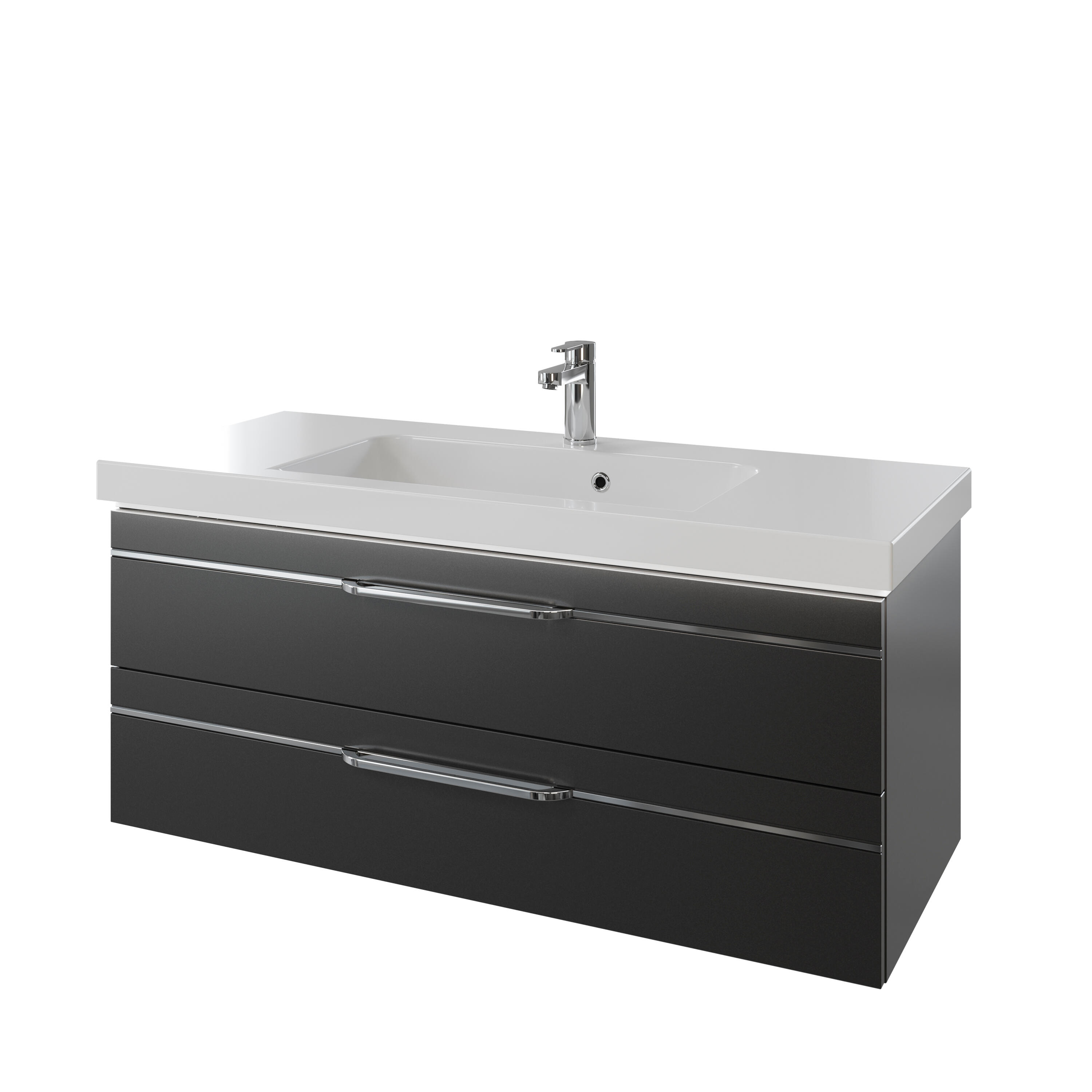 Mueble de baño con led y lavabo balto antracita 120x49 cm