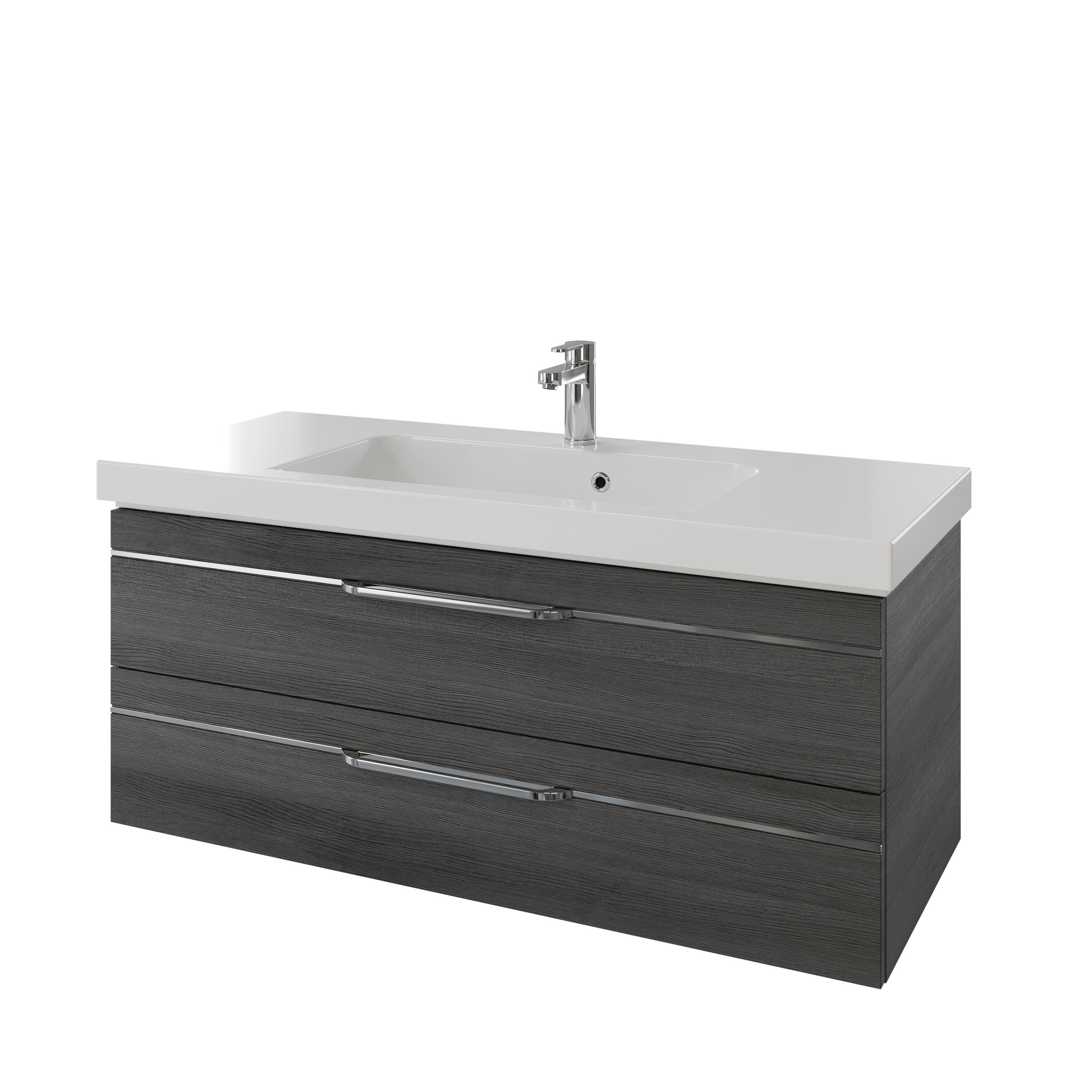 Mueble de baño con lavabo balto grafito 120x49 cm