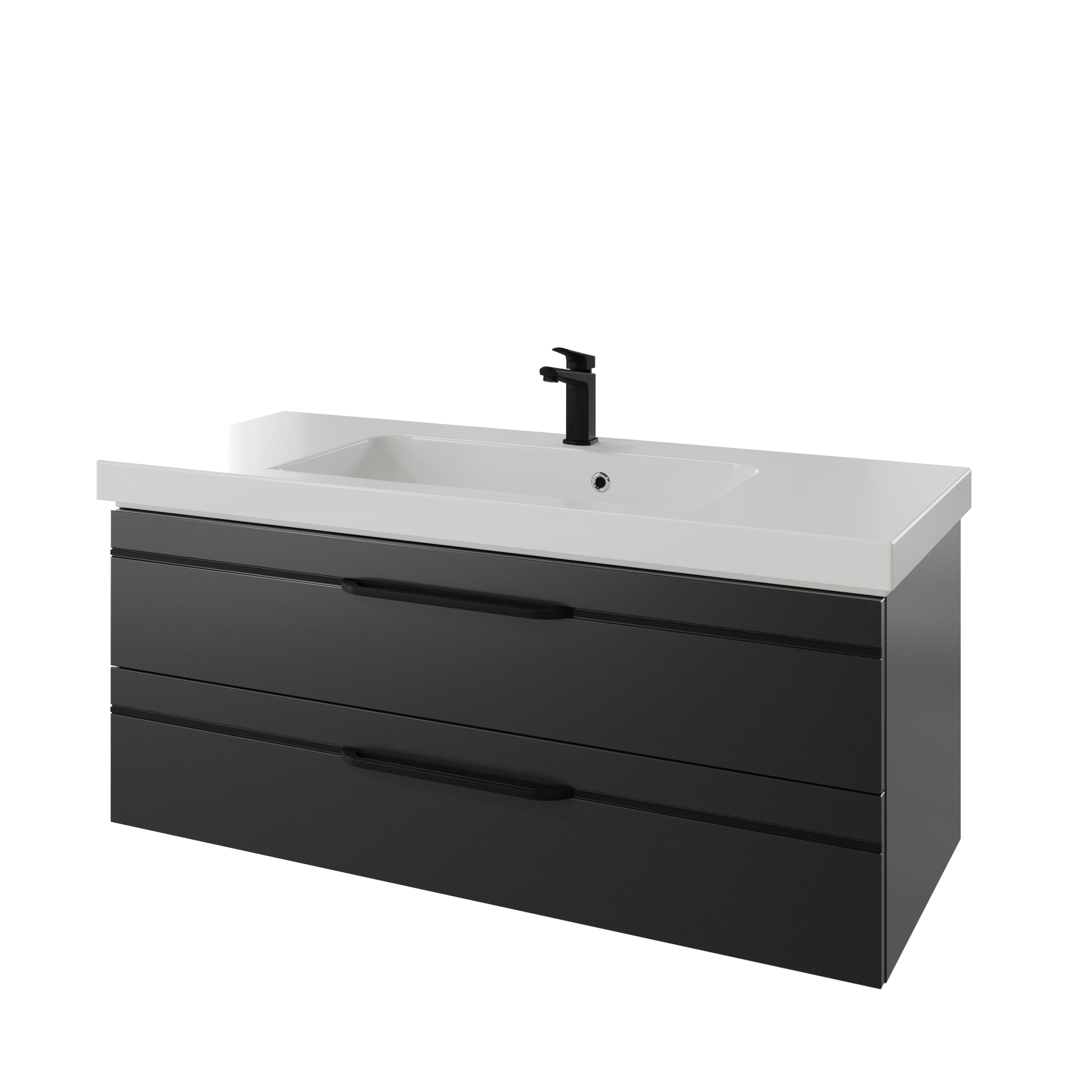 Mueble de baño con lavabo balto antracita 120x49 cm