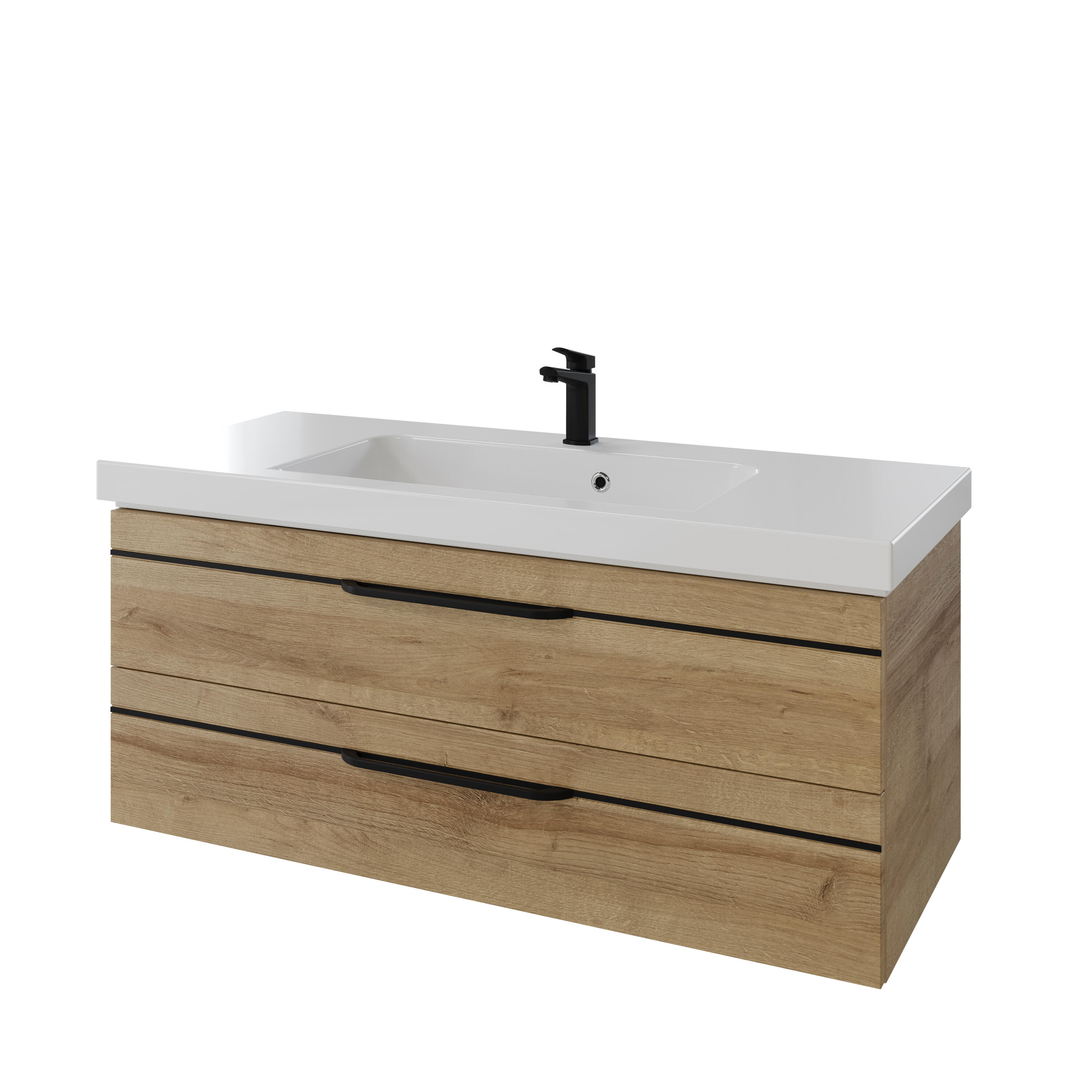 Mueble de baño con lavabo balto castaño 120x49 cm