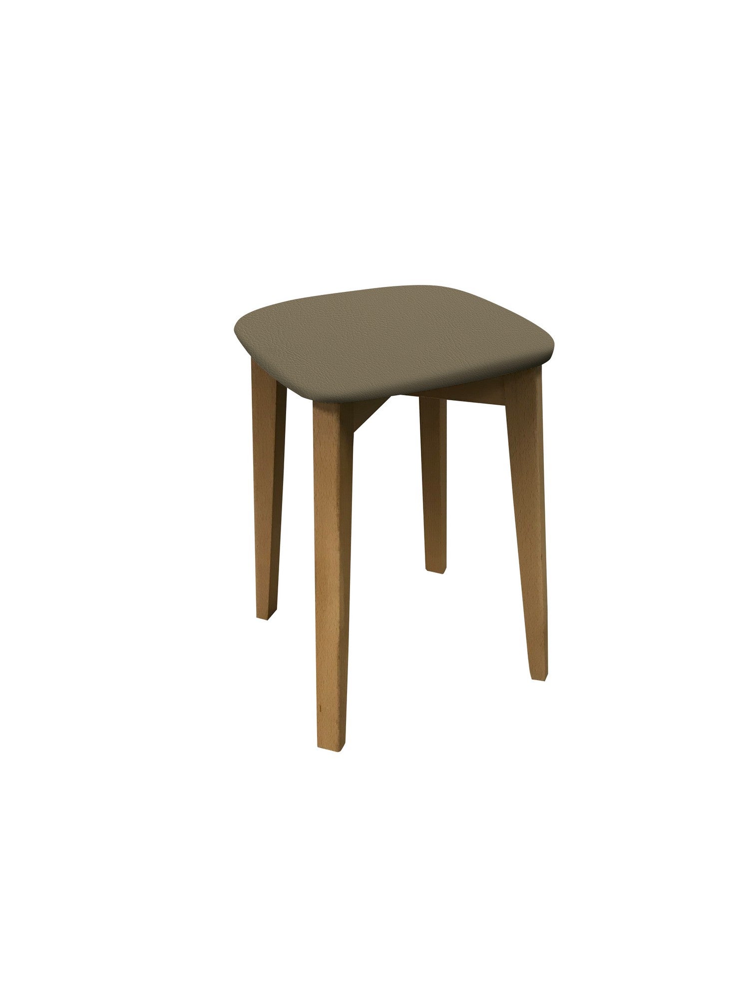 Taburete zoe de estructura color natural-01 y base silver vison 33 x 47 cm de la marca VELASCO