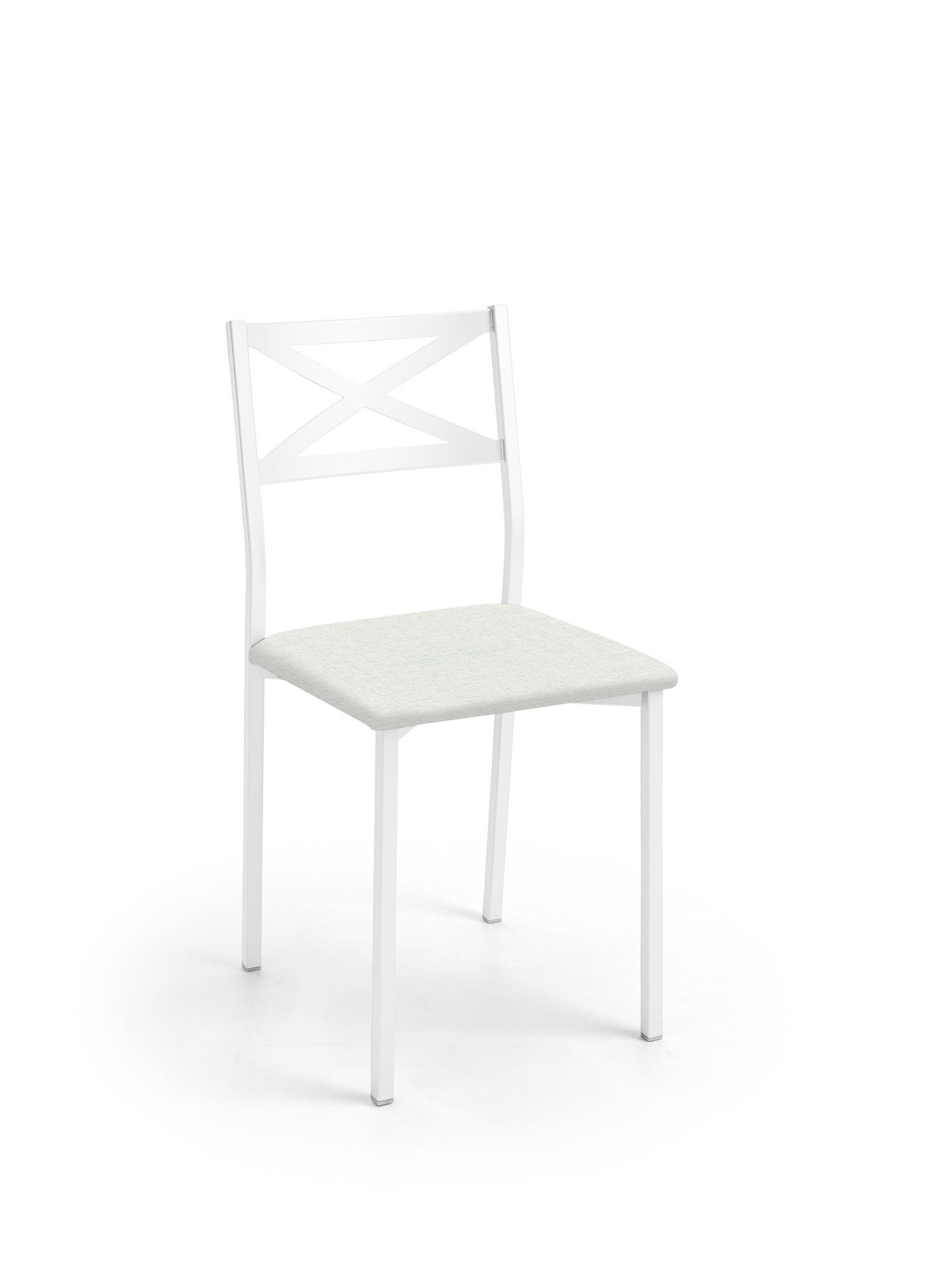 Silla de cocina bárbara textil nieve 38x86x47cm