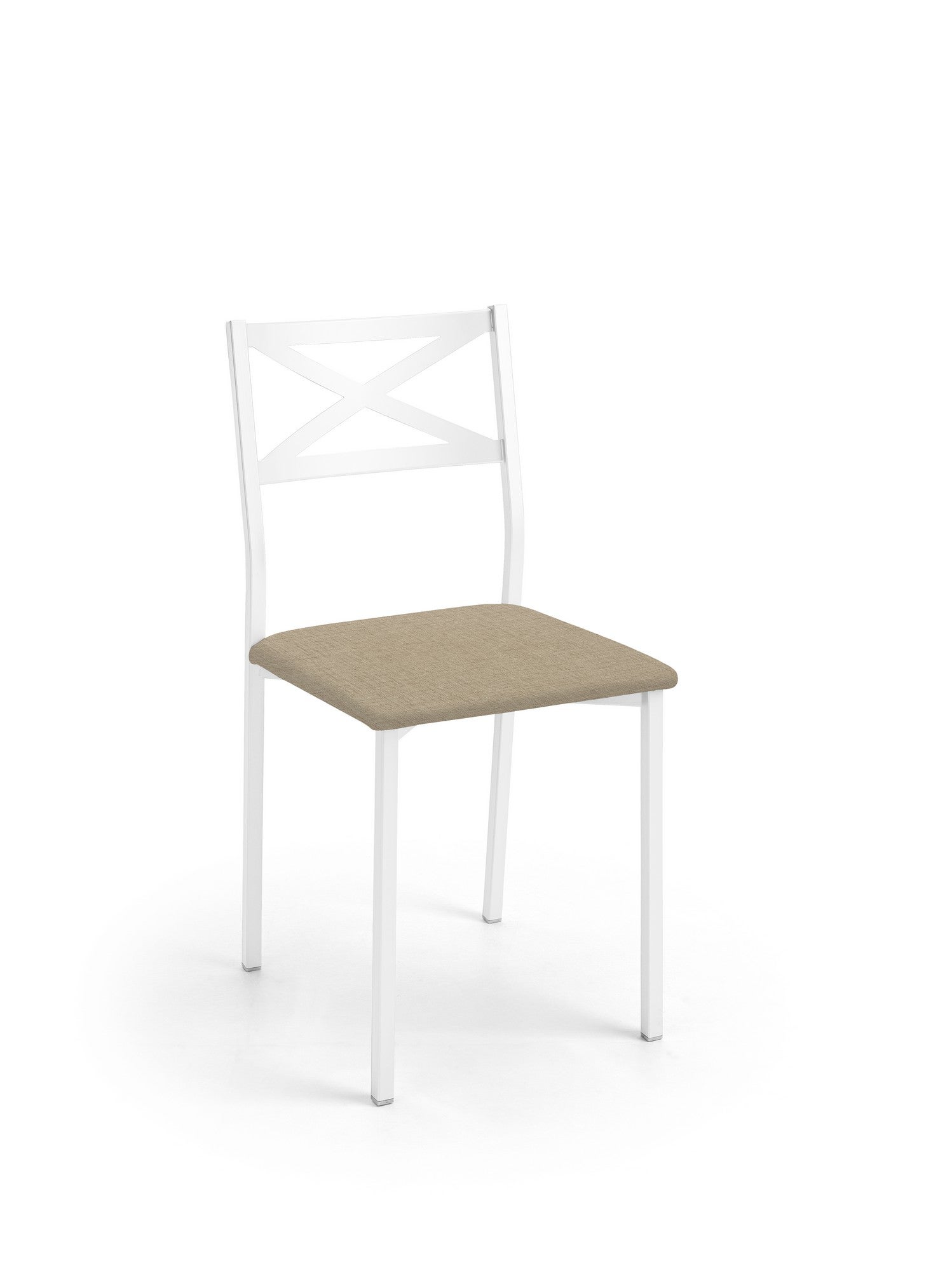 Silla de cocina bárbara textil piedra 38x86x47cm