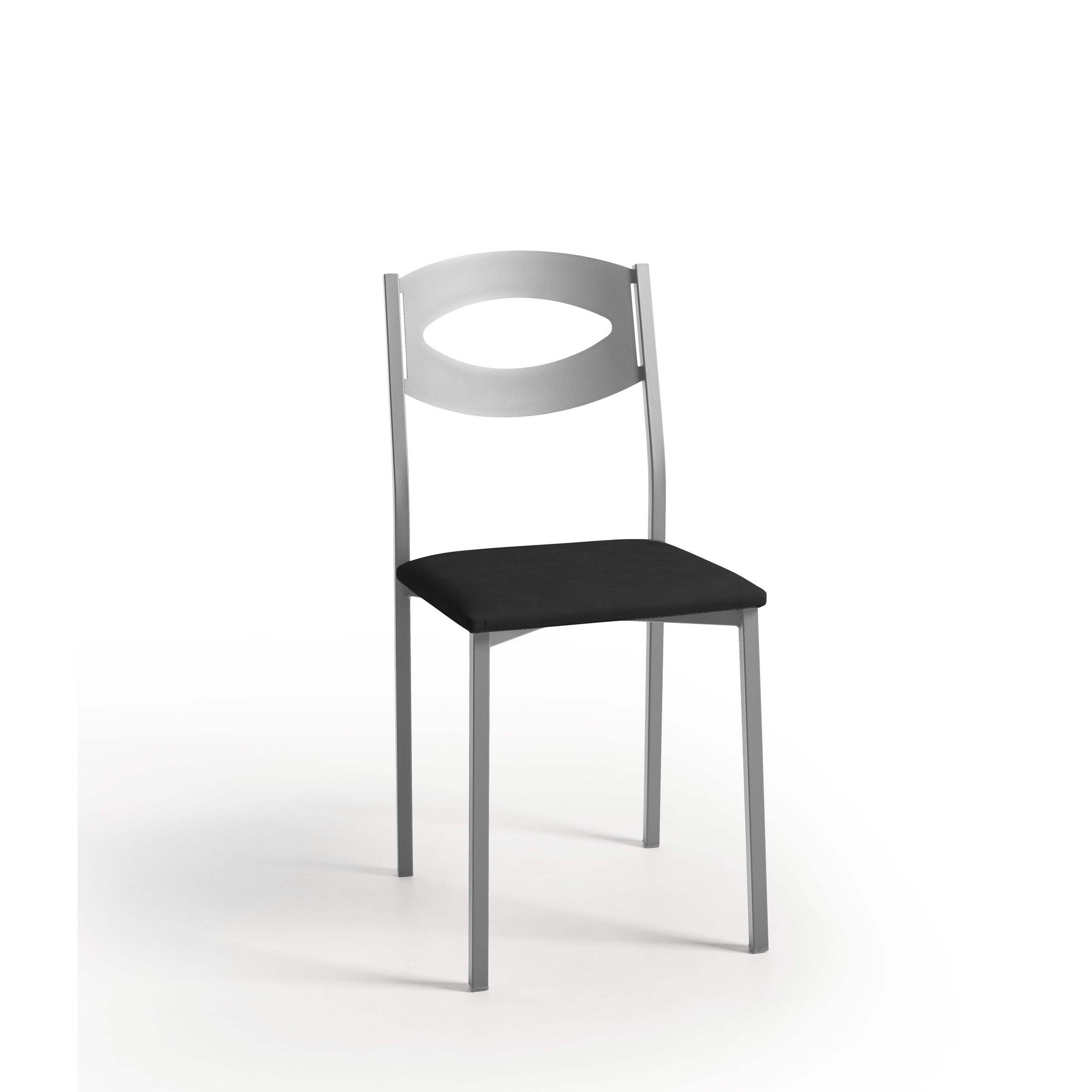 Silla de cocina oca de aluminio michigan negra 38x89x48cm
