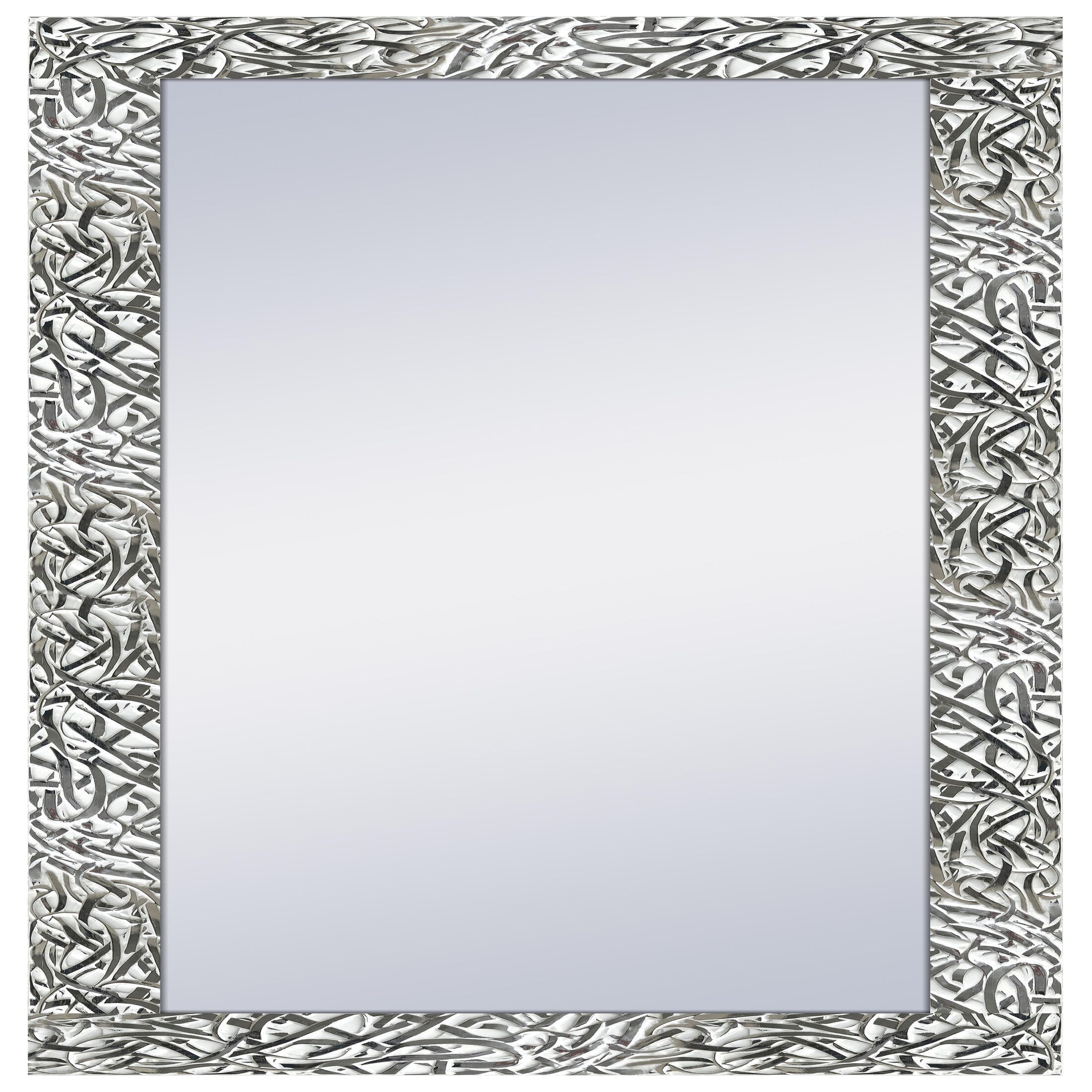 Espejo grande enmarcado rectangular Cohen Xxl plata 180 x 80 cm