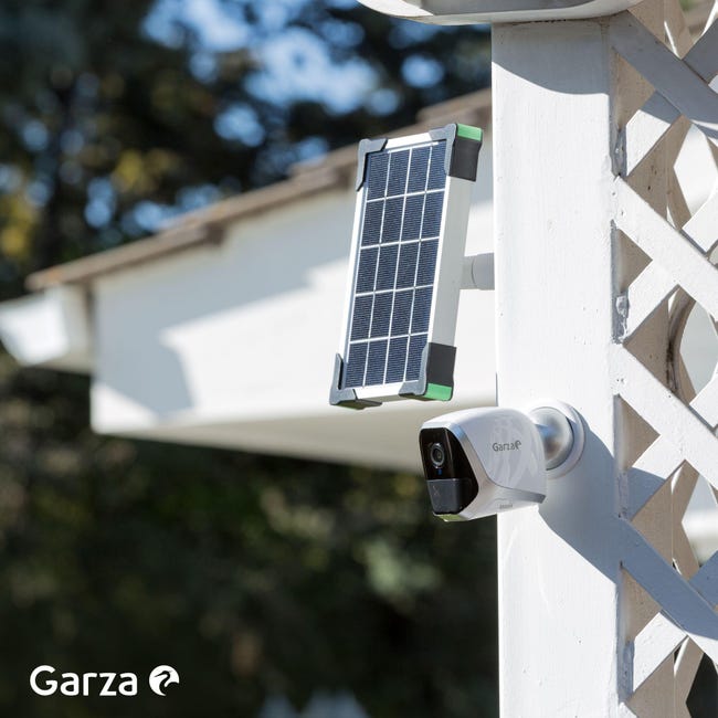 Cámara de vigilancia para exterior con batería y panel solar GARZA