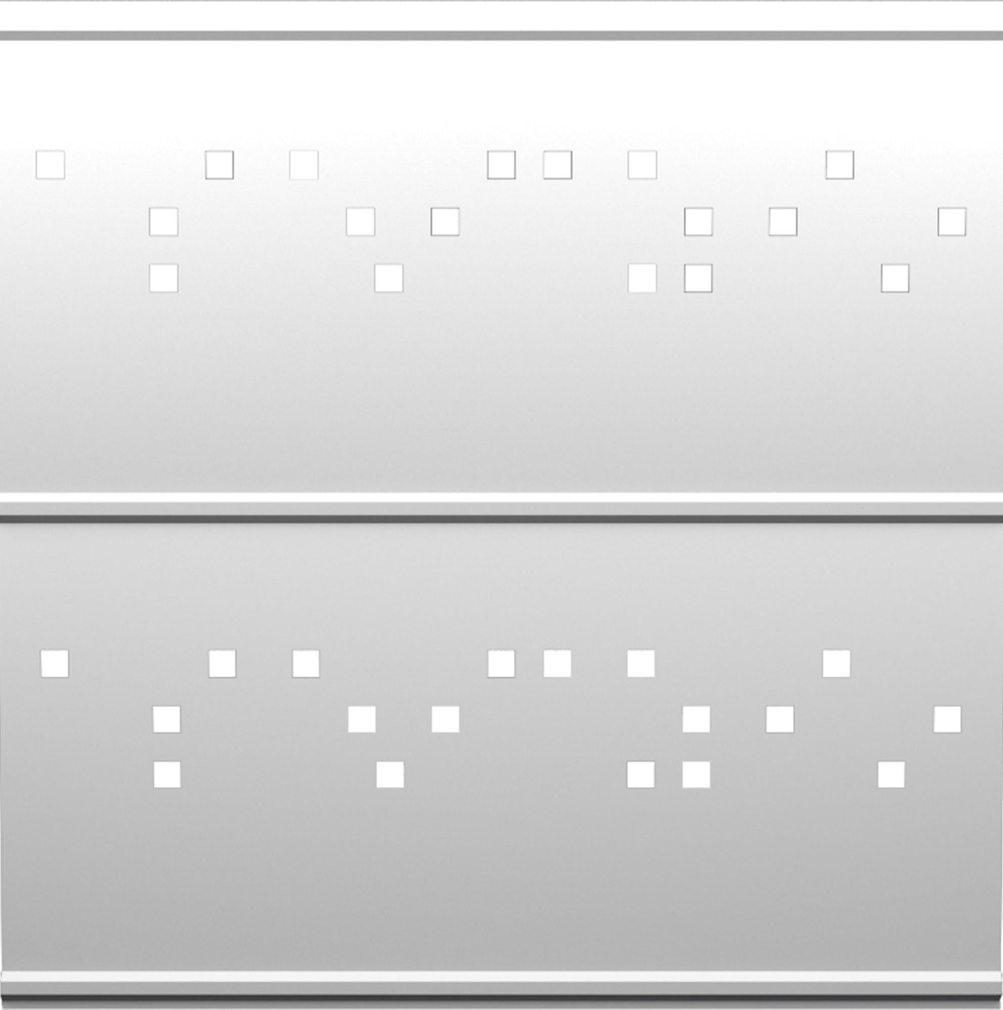 Panel de valla acero galvanizado cuadros blanco 144x144x6 cm de la marca Sin marca