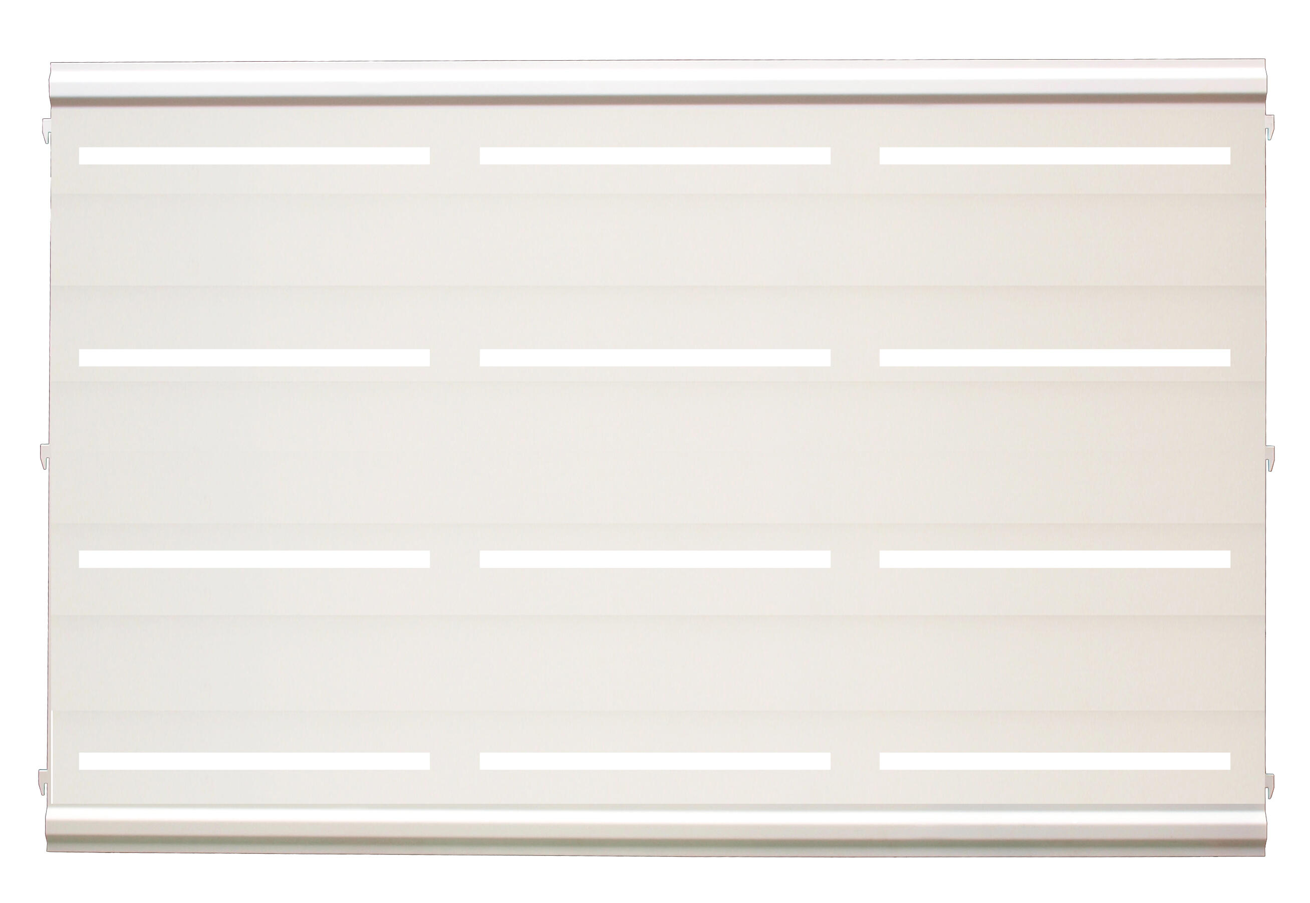 Panel de valla acero galvanizado rayas blanco 144x94x6 cm