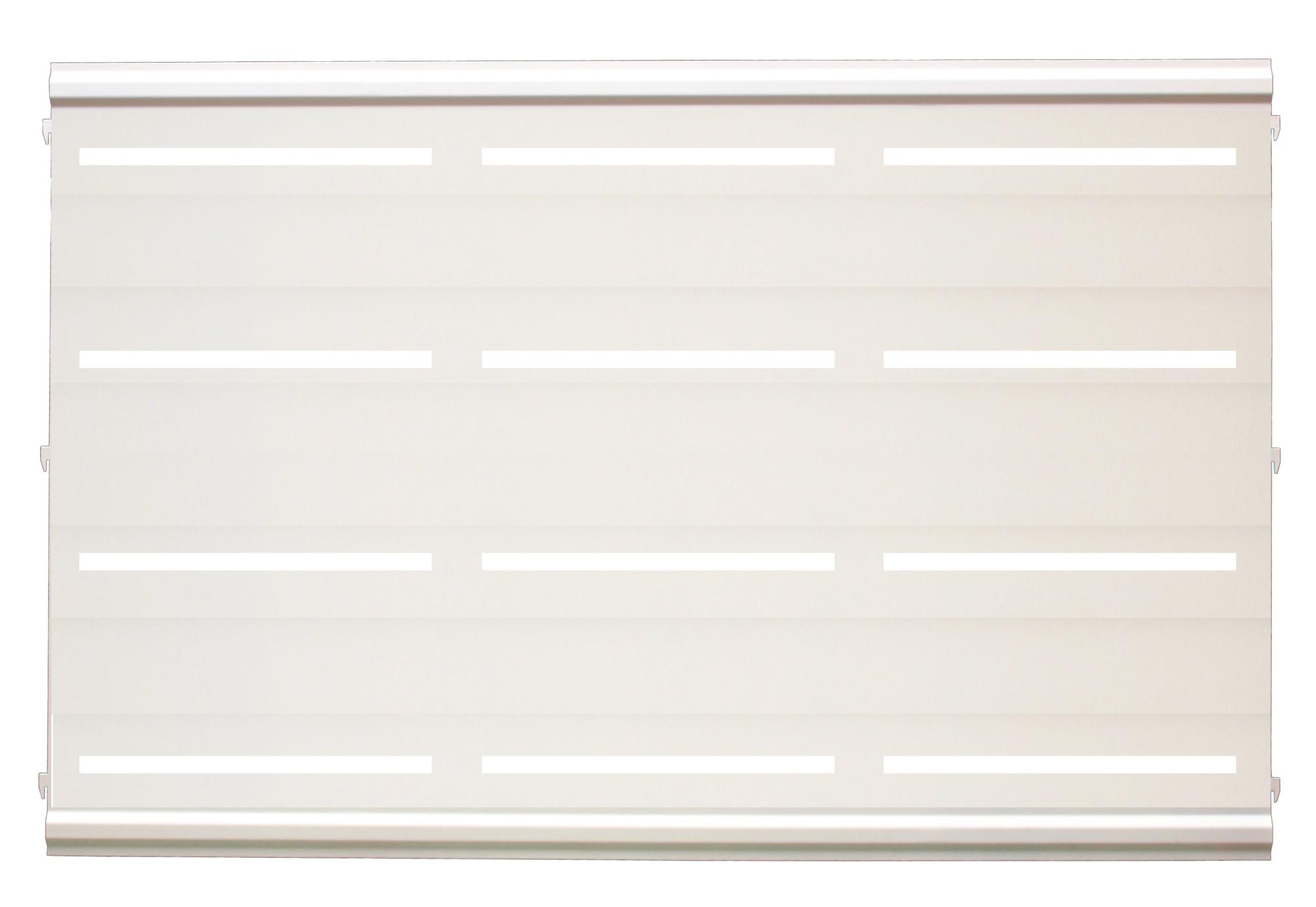Panel de valla acero galvanizado rayas blanco 144x94x6 cm de la marca Sin marca