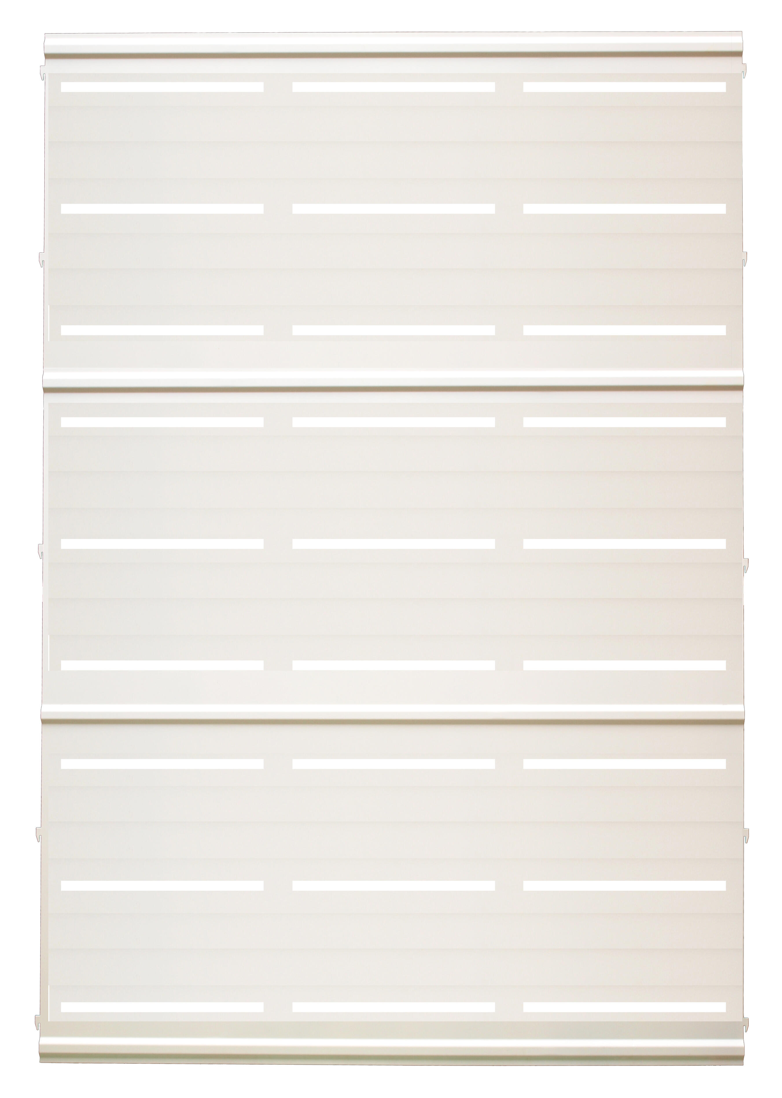 Panel de valla acero galvanizado rayas blanco 144x194x6 cm