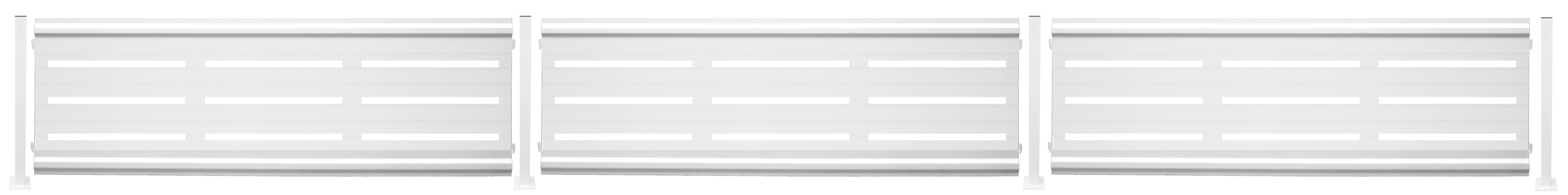 Kit valla de acero galvanizado rayas blanco 456x50x13 cm
