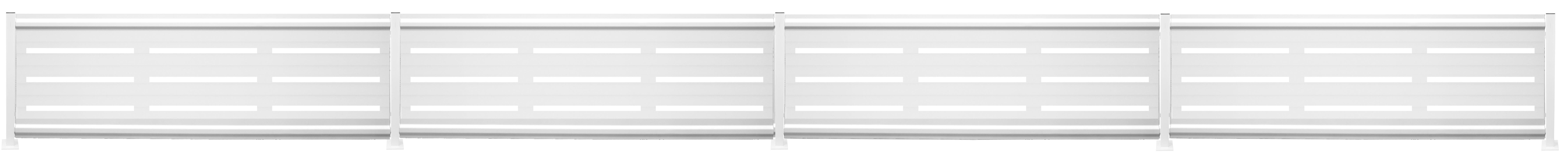 Kit valla de acero galvanizado rayas blanco 606x50x13 cm
