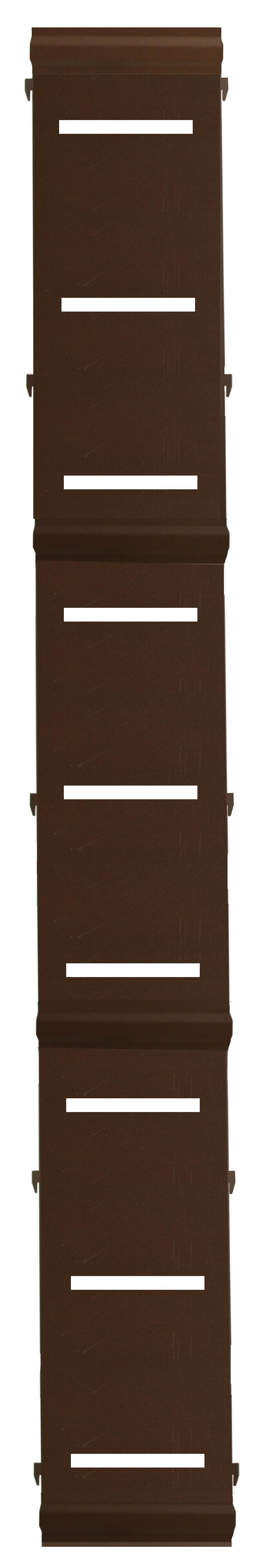 Panel remate valla acero galvanizado franja rayas marrón 194x24,5 cm