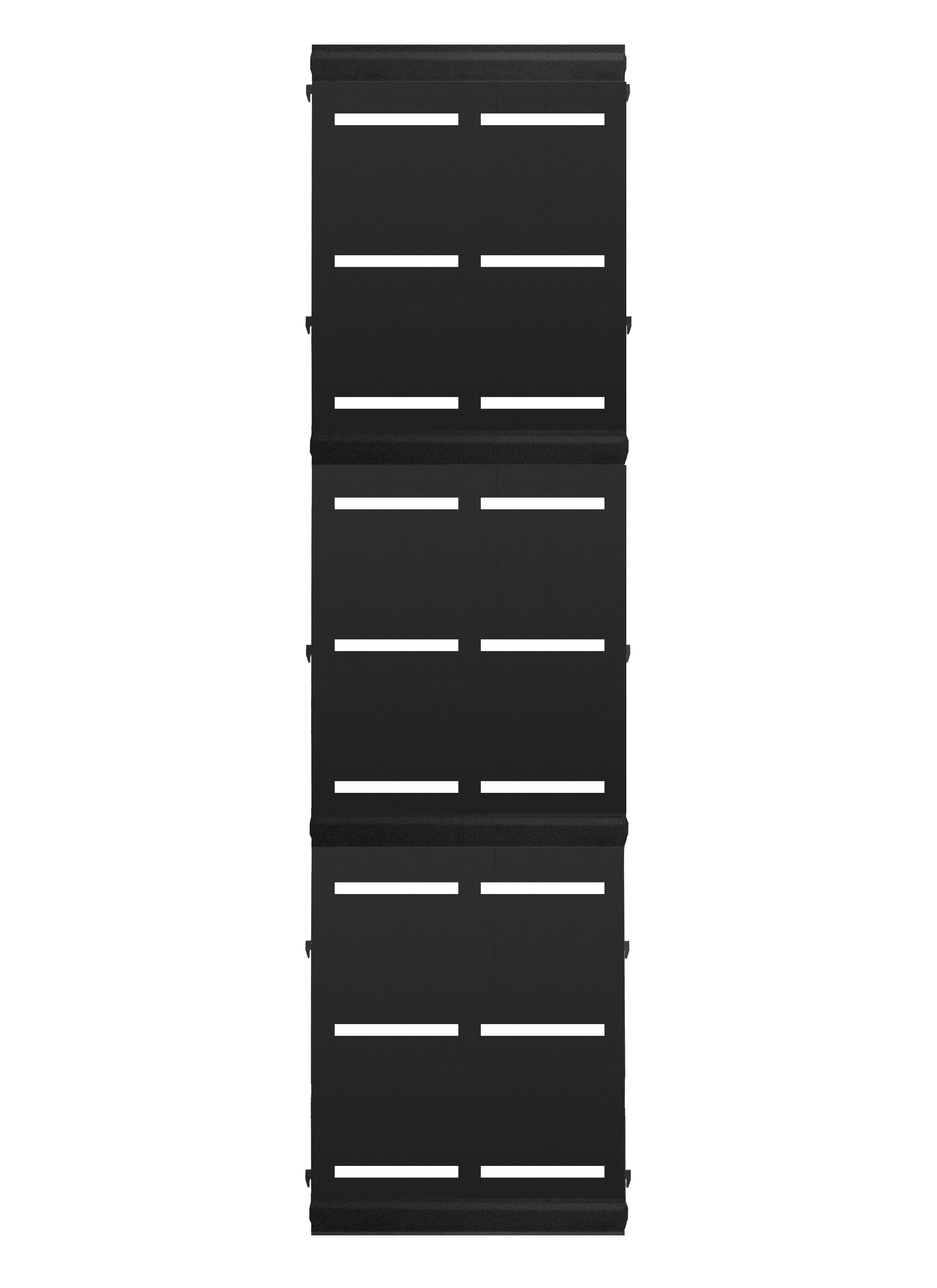 Panel remate valla acero galvanizado franja rayas negro 194x52,5 cm