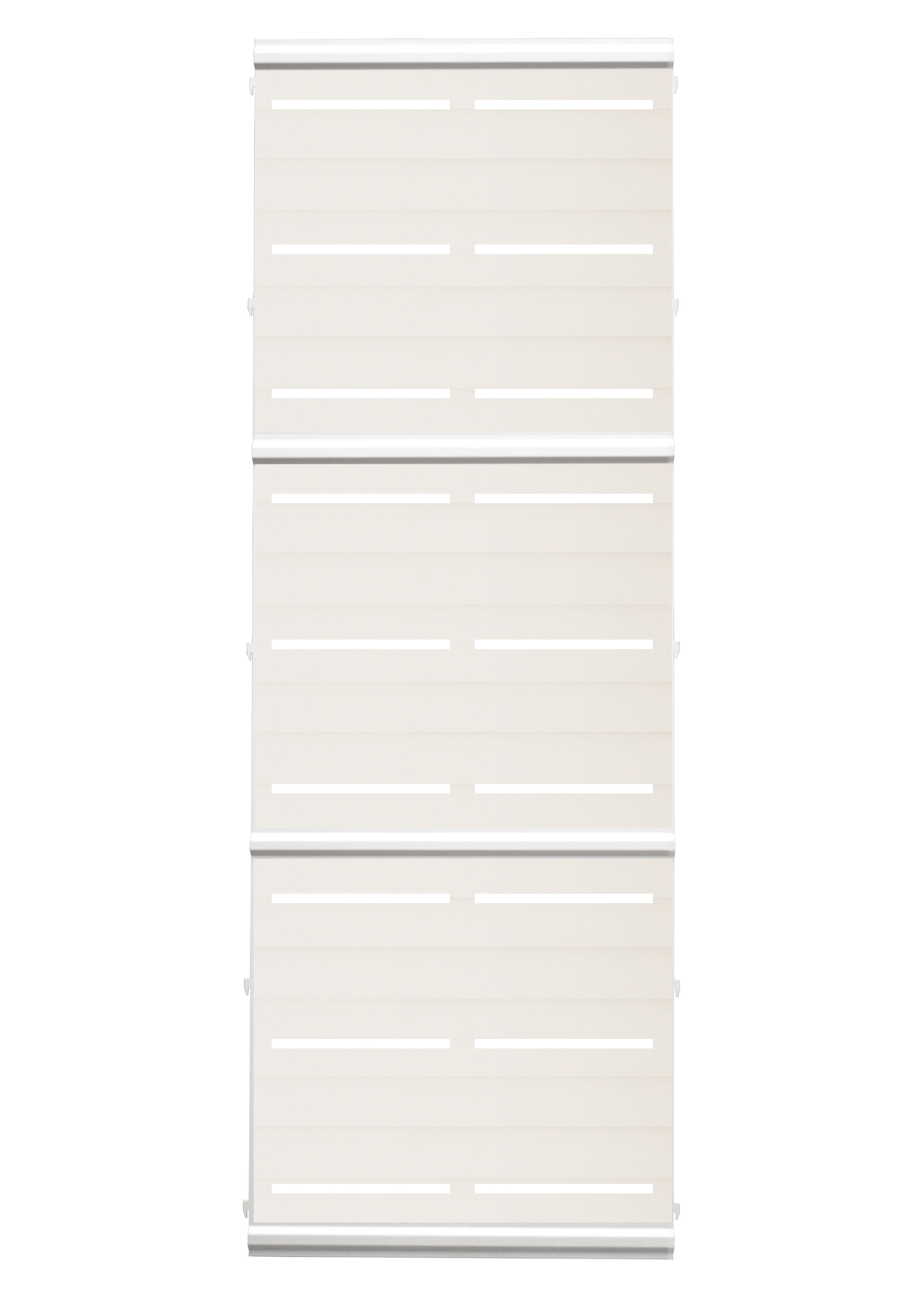 Panel remate valla acero galvanizado franja rayas blanco 194x73,5 cm