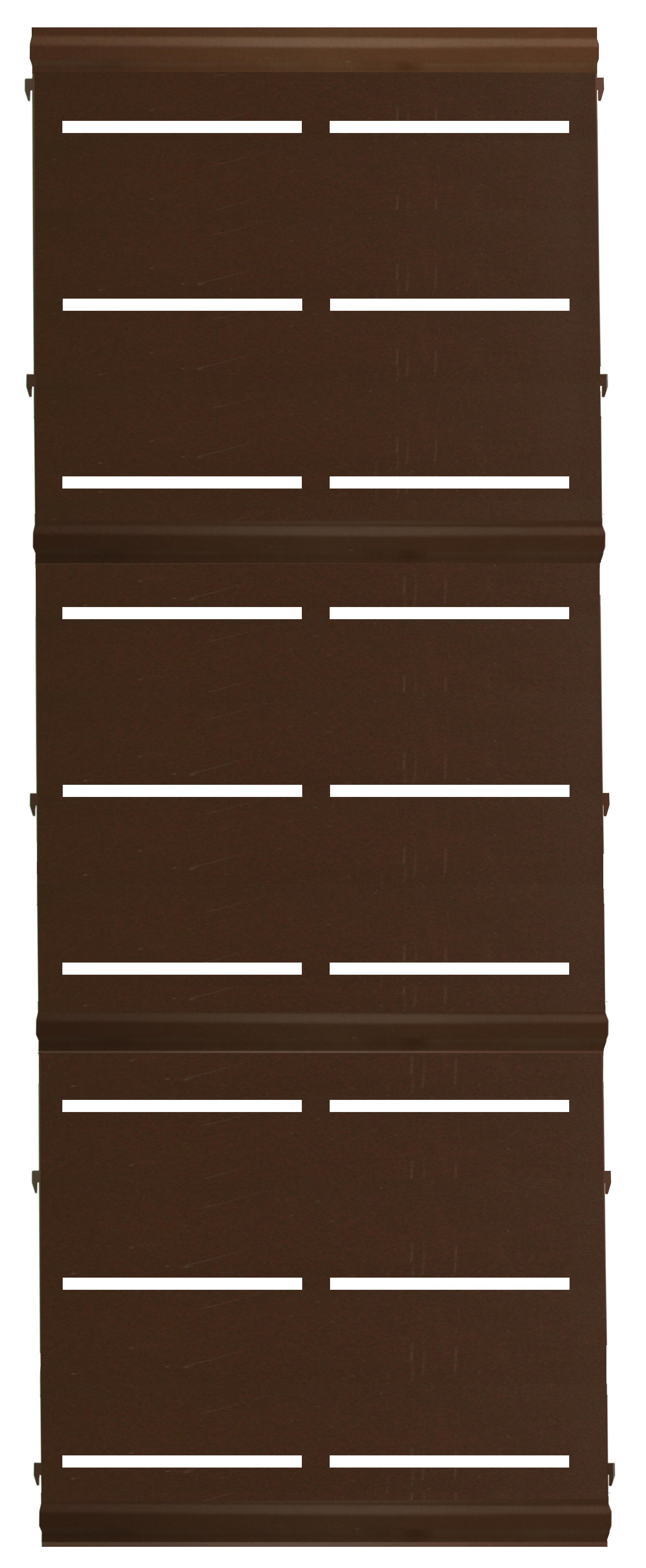 Panel remate valla acero galvanizado franja rayas marrón 194x73,5 cm