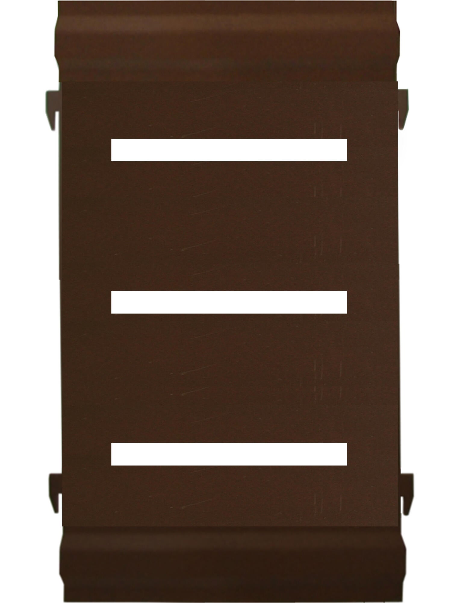 Panel remate valla acero galvanizado franja rayas marrón 44x24,5 cm