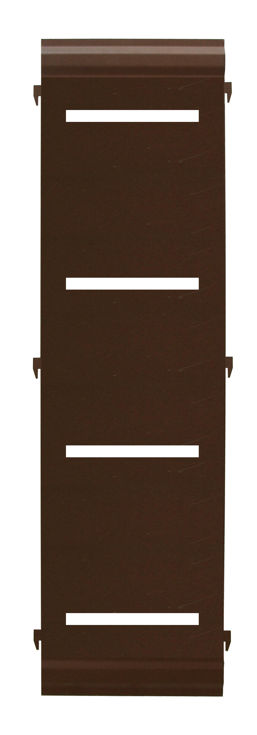 Panel remate valla acero galvanizado franja rayas marrón forja 94x24,5 cm