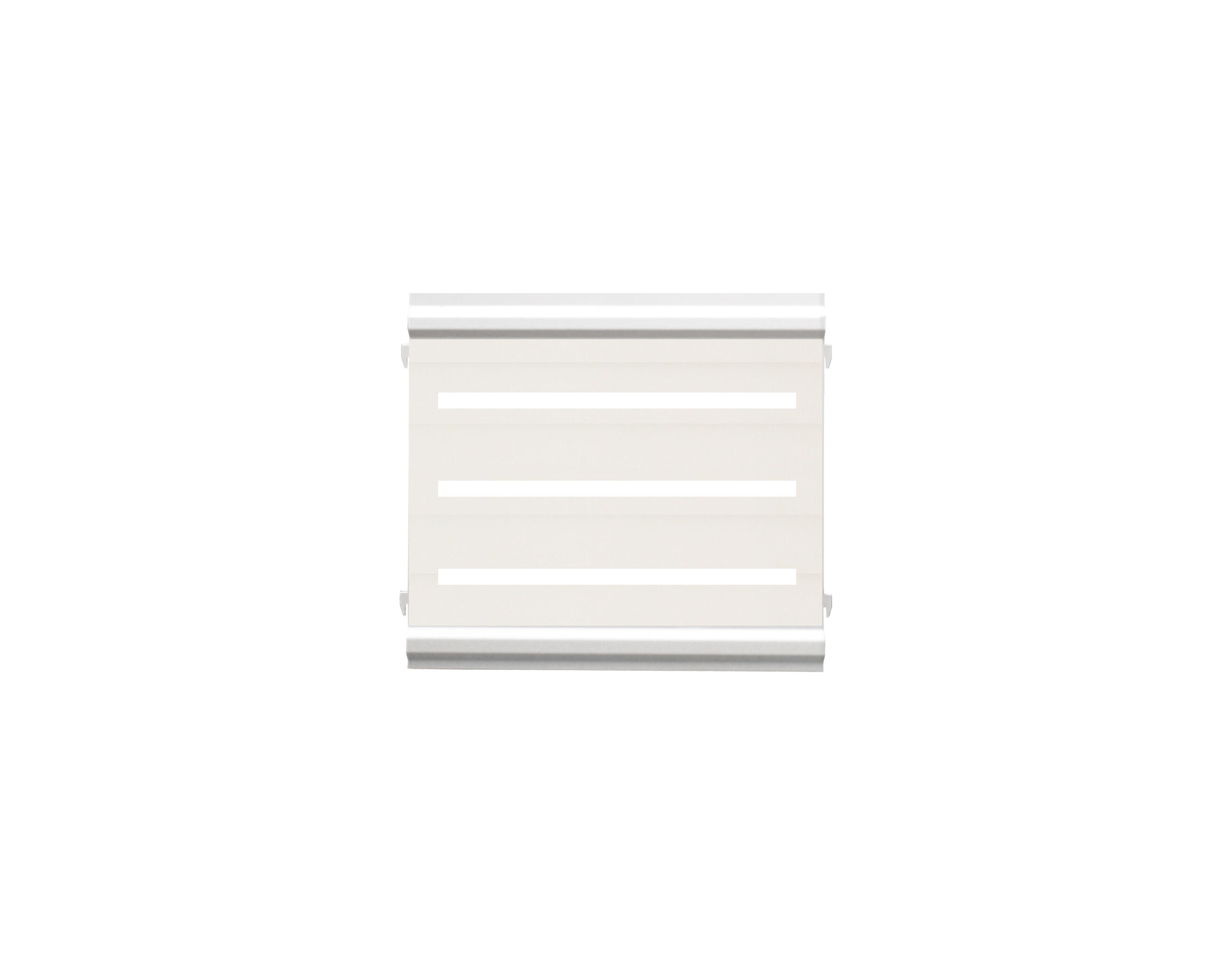 Panel remate valla acero galvanizado franja rayas blanco 44x52,5 cm