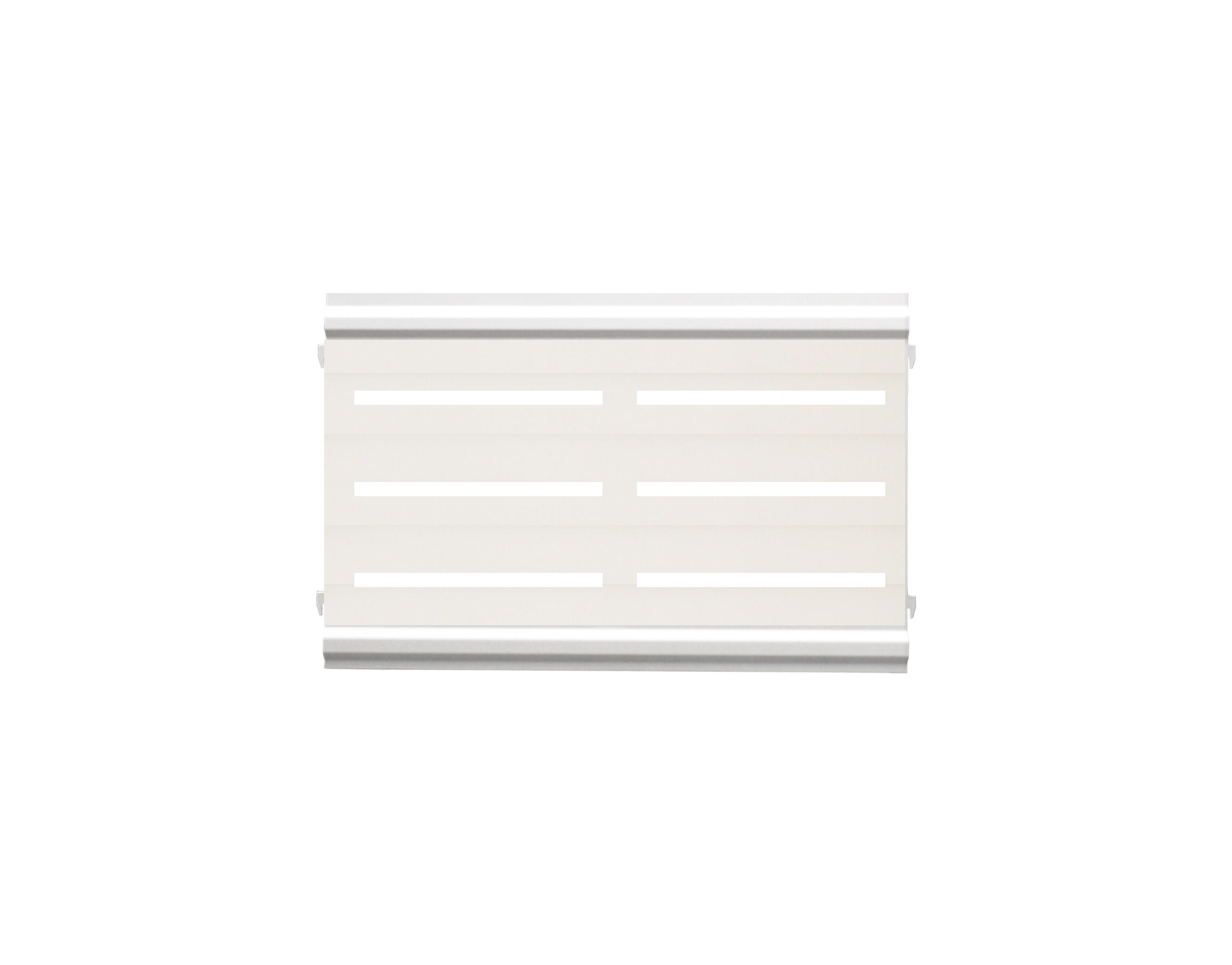Panel remate valla acero galvanizado franja rayas blanco 44x73,5 cm