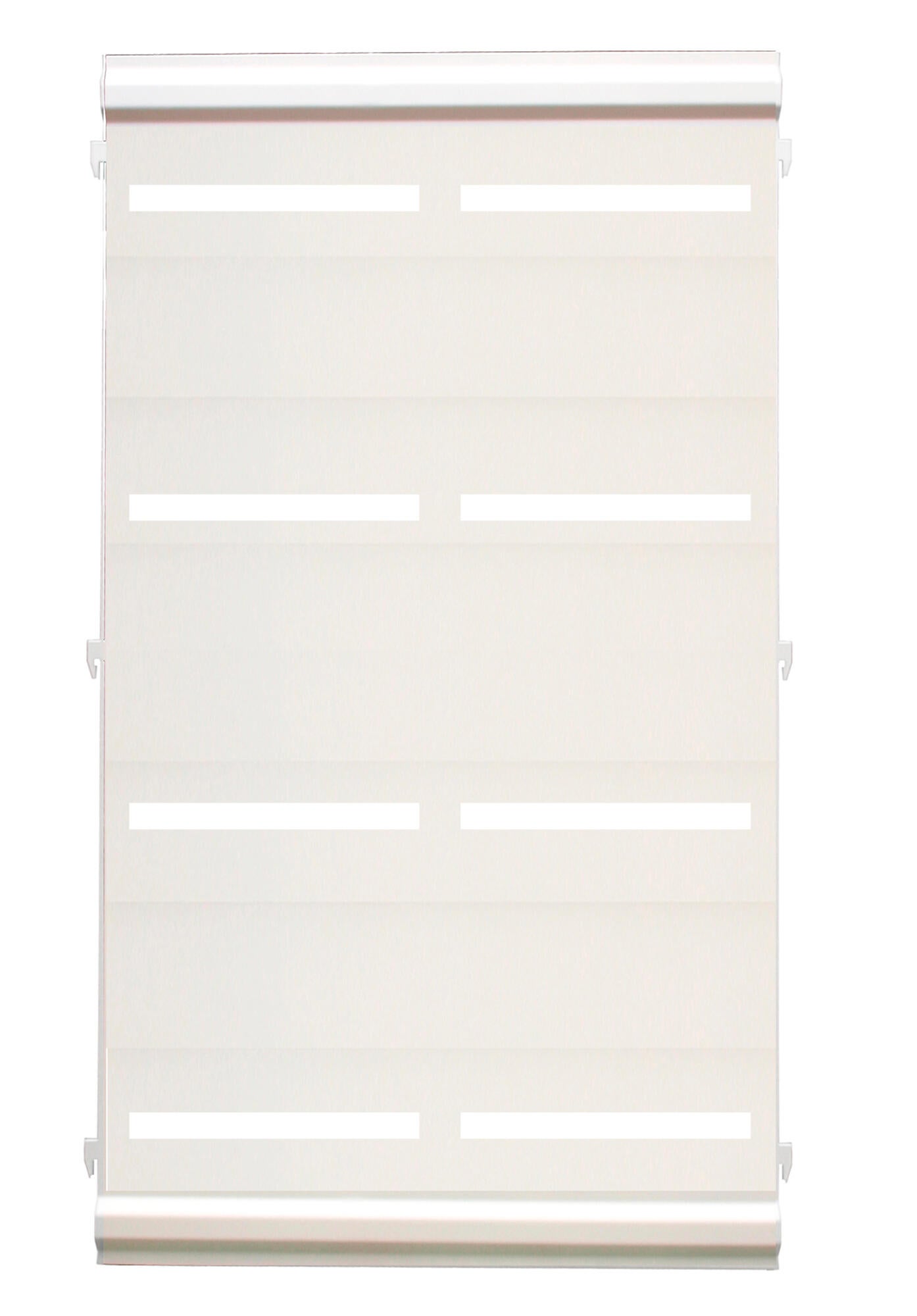 Panel remate valla acero galvanizado franja rayas blanco 94x52,5 cm