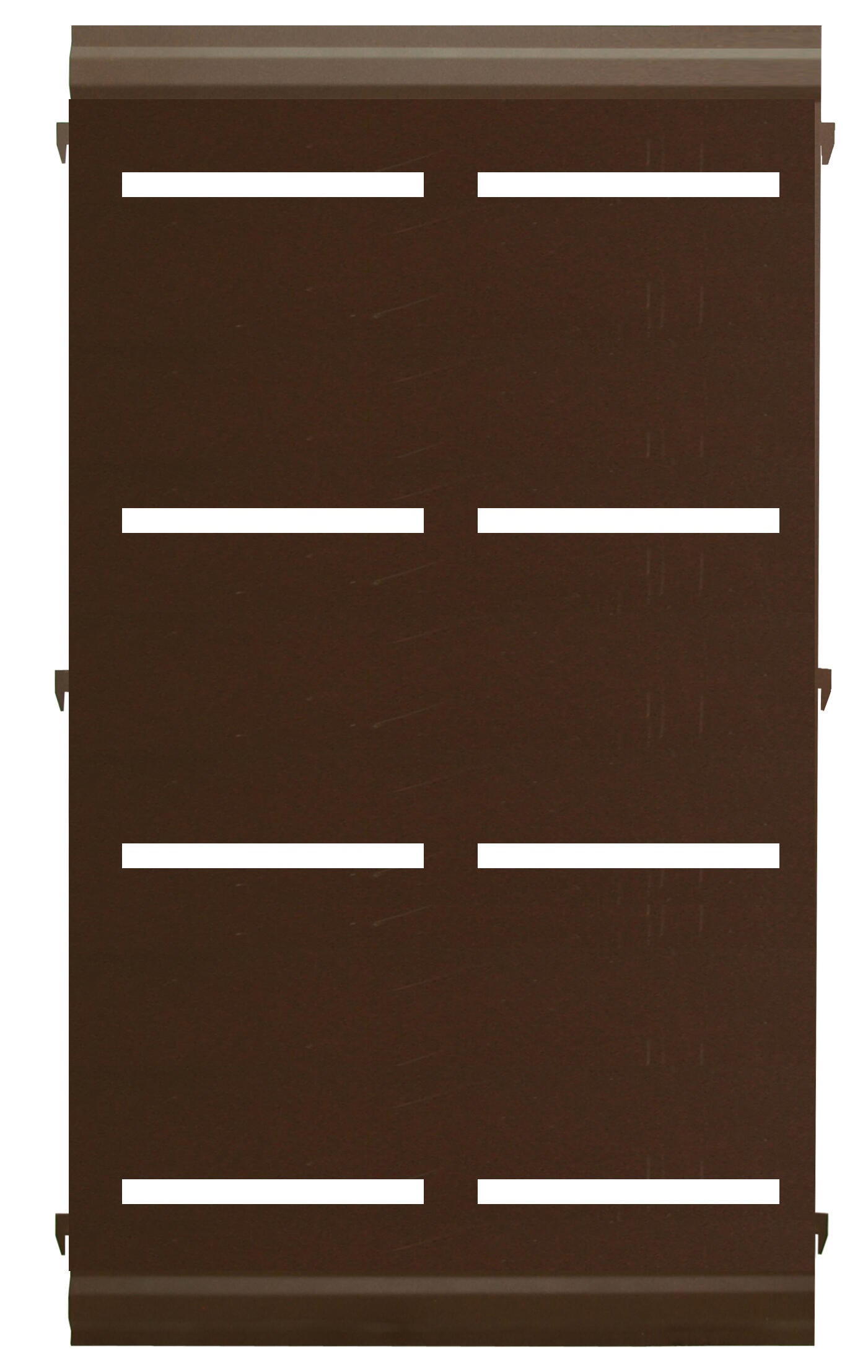 Panel remate valla acero galvanizado franja rayas marrón forja 94x52,5 cm