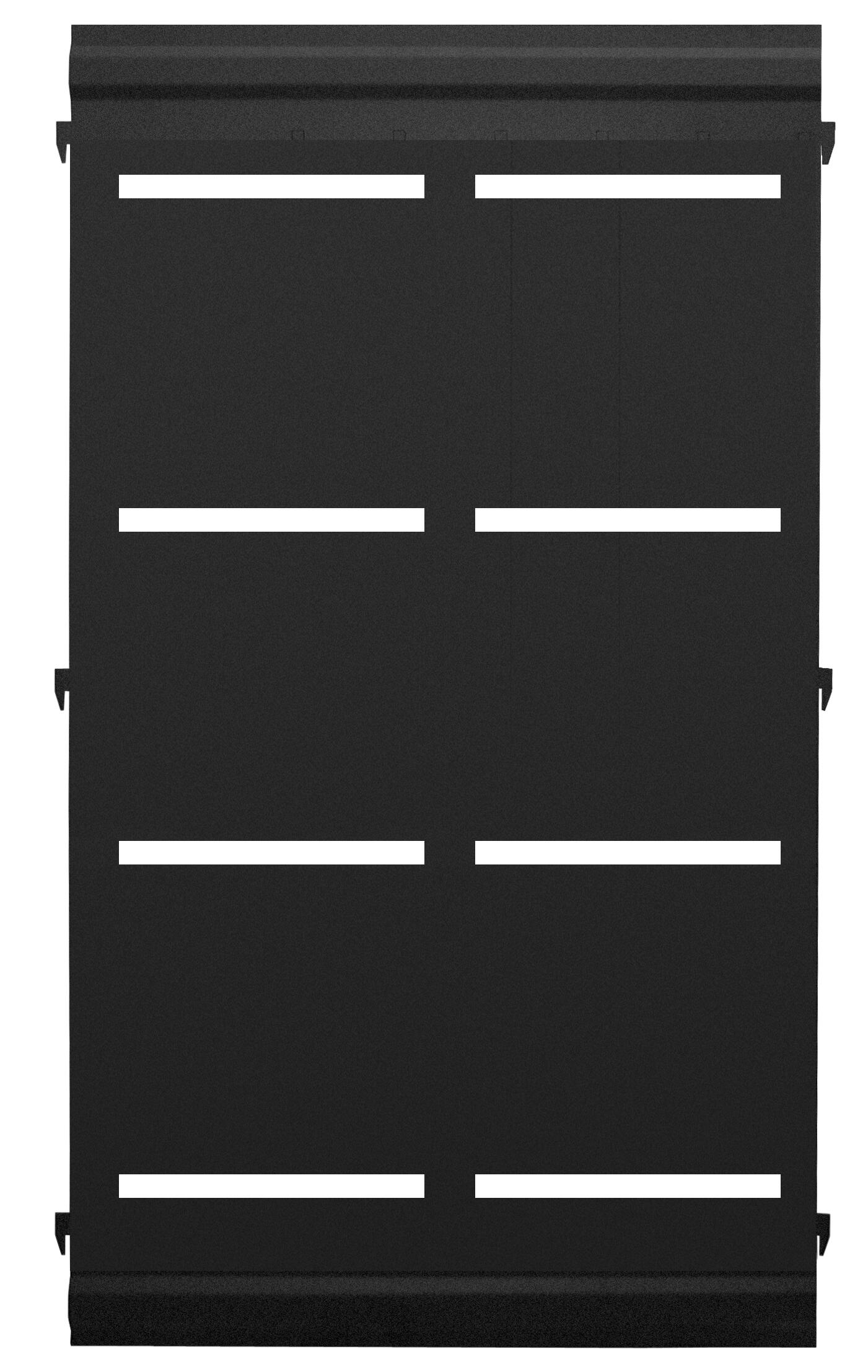 Panel remate valla acero galvanizado franja rayas negro 94x52,5 cm