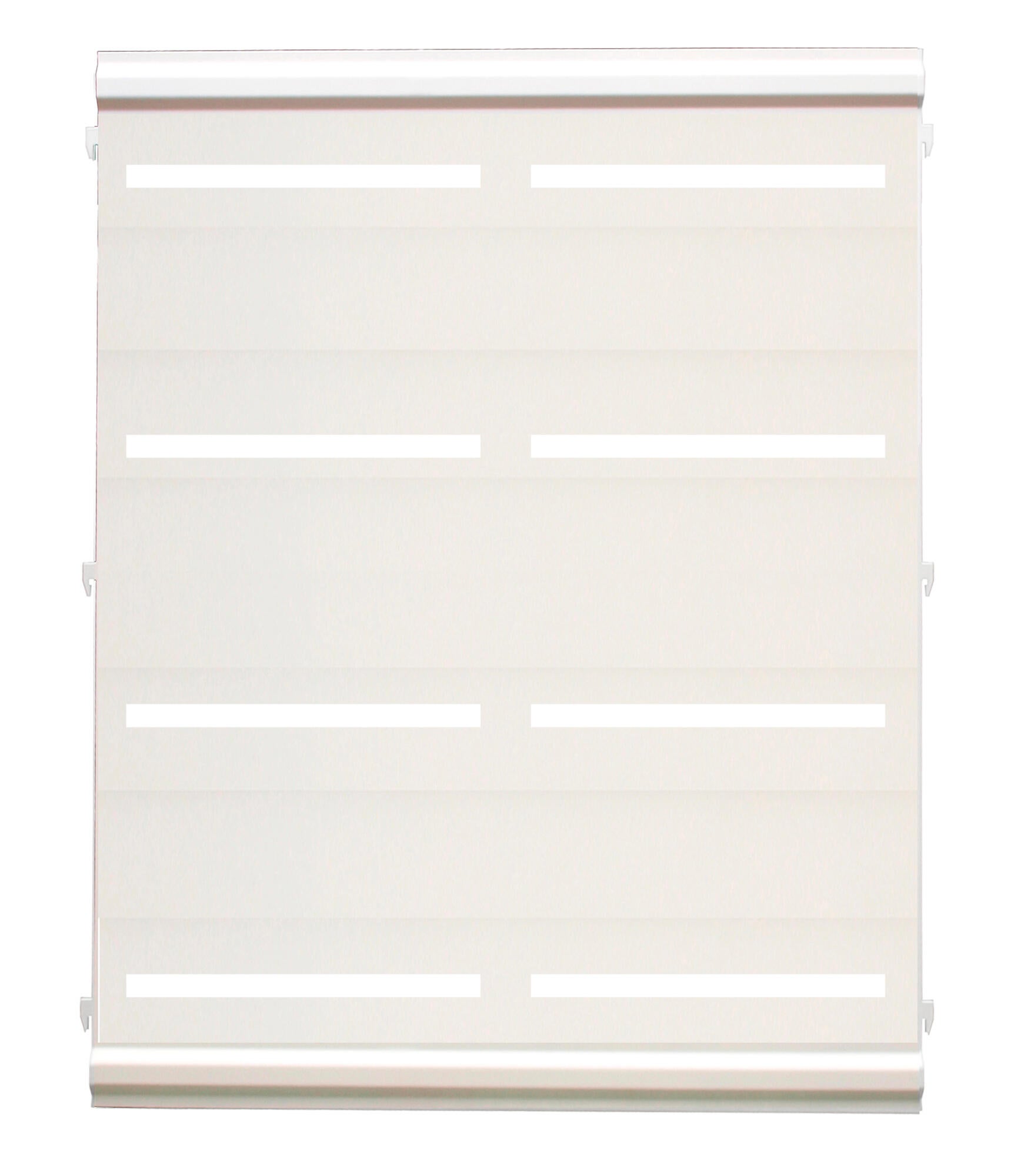 Panel remate valla acero galvanizado franja rayas blanco 94x73,5 cm