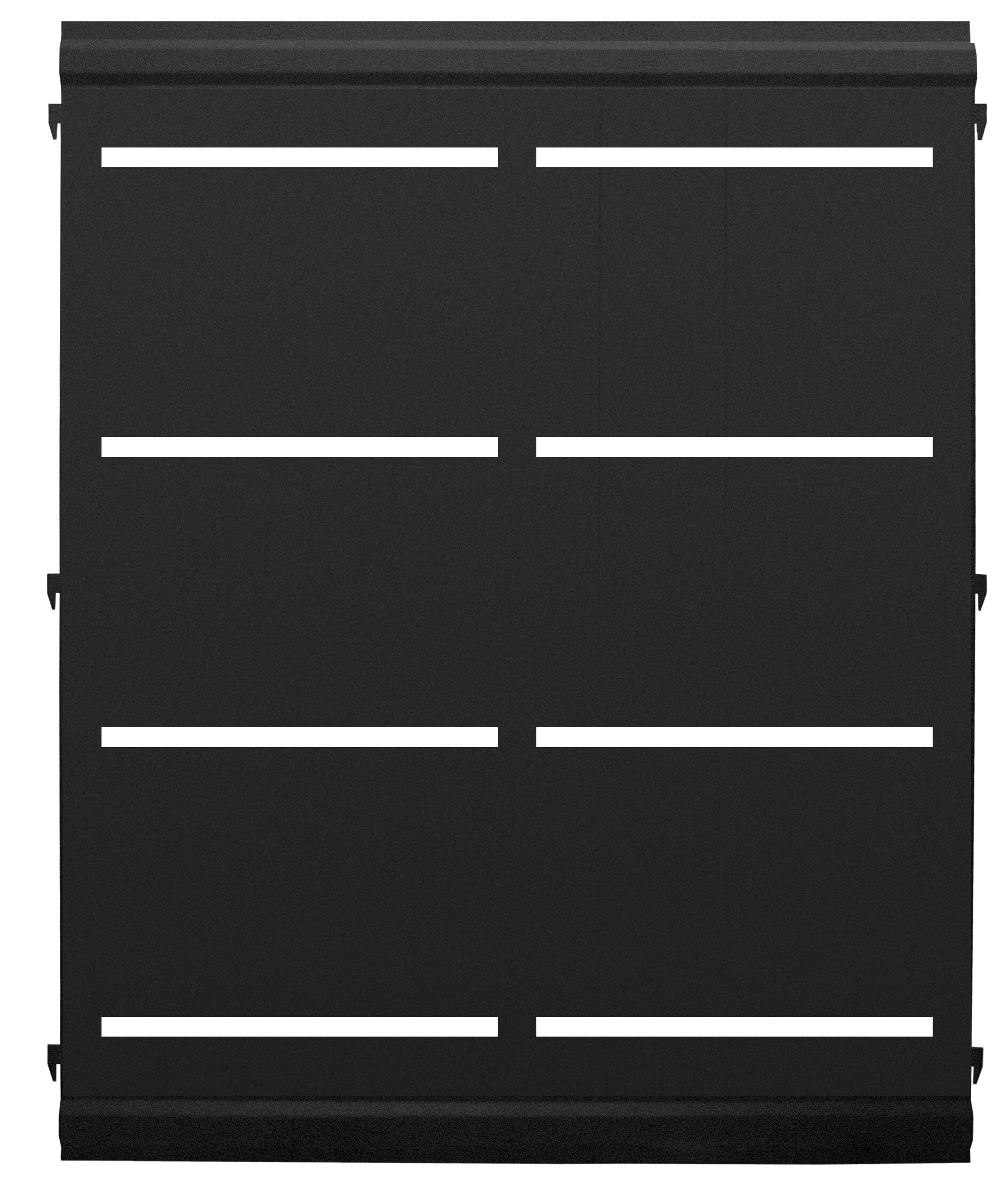 Panel remate valla acero galvanizado franja rayas negro 94x73,5 cm